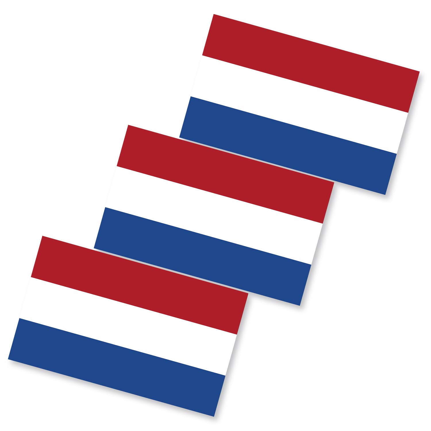 3-Pack 3x5 Netherlands Flag Stickers - Durable Waterproof Dutch Flag Decals for Cars, Windows & Laptops - Perfect for Travel, Sports Events & National Pride Display