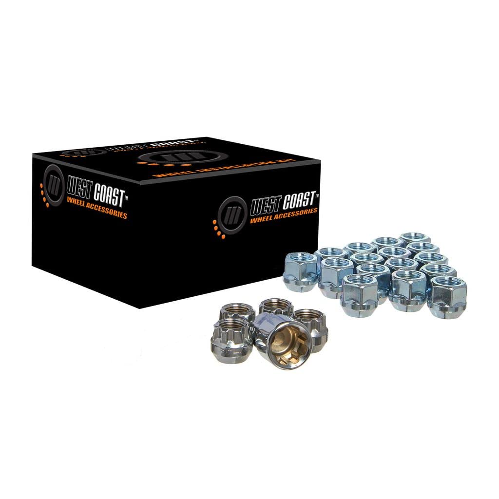 12x1.5 Chrome Lug Nuts Kit - 3/4
