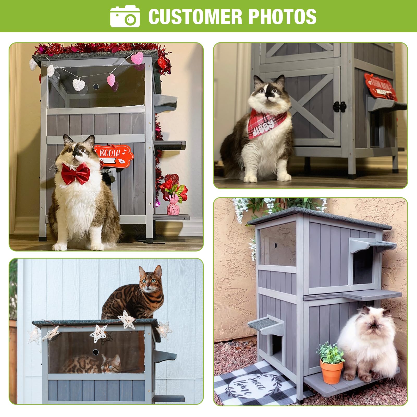 Insulated Outdoor Cat House for Winter - Weatherproof Feral Cat Shelter with Warm Bedding | Perfect for Stray Cats, Backyard, and Garden Protection
