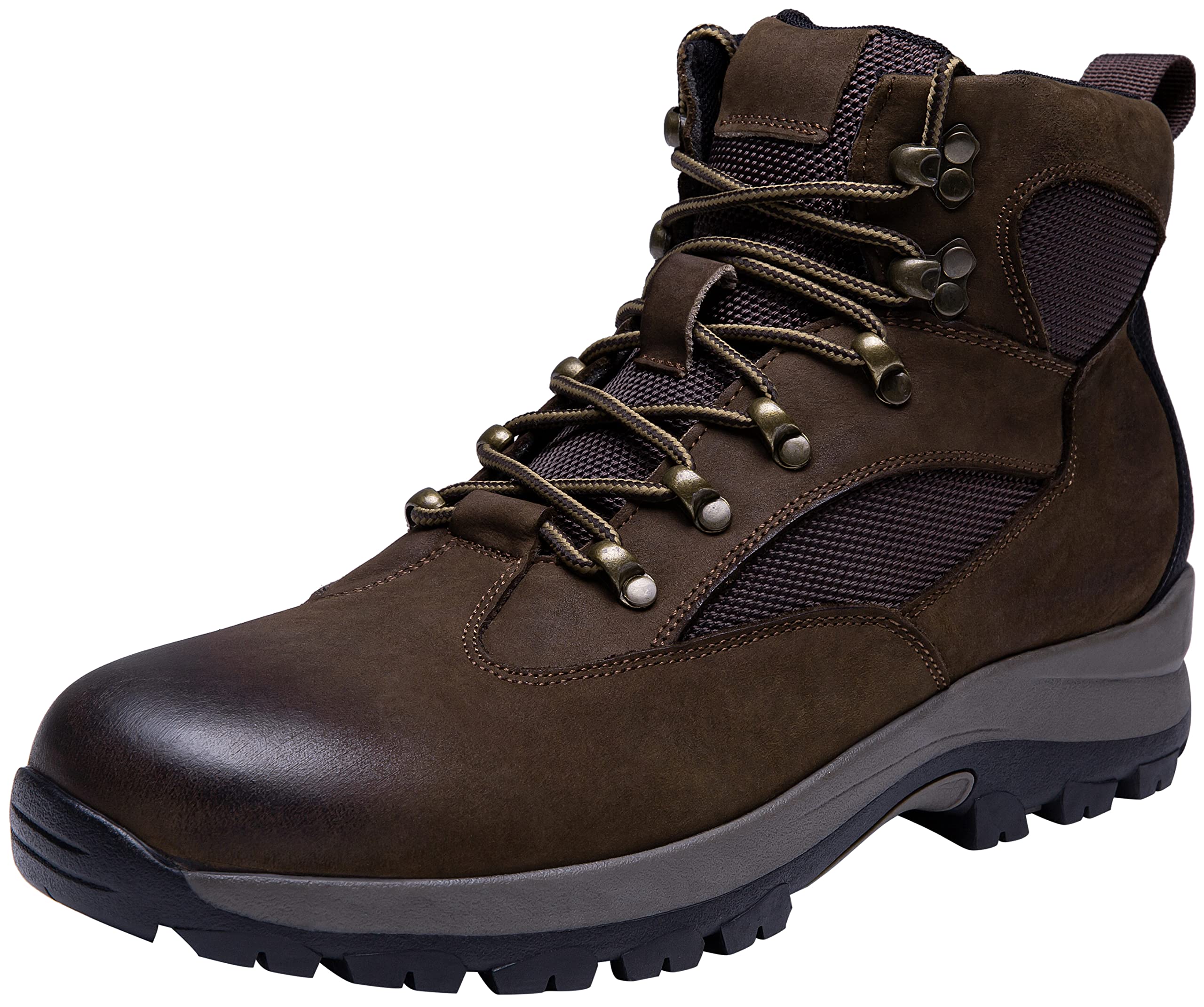 Vostey Men's Waterproof Leather Hiking Boots - Durable Casual Work & Outdoor Hiking Shoes for Men - Perfect for Trail Walking, Camping & Everyday Wear