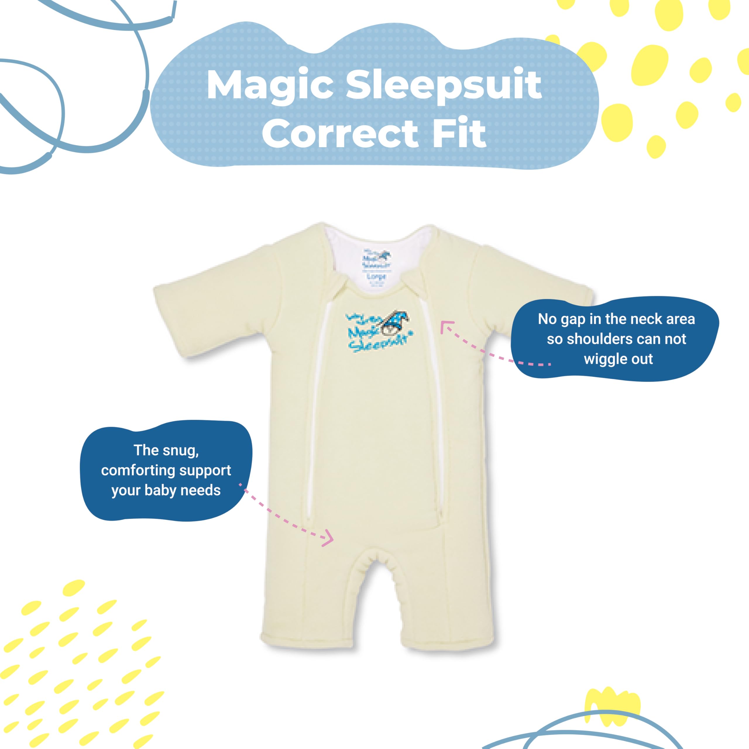 Baby Merlin's Magic Sleepsuit - Microfleece Swaddle Transition for Infants 3-9 Months - Cozy Sleepwear for Nursery