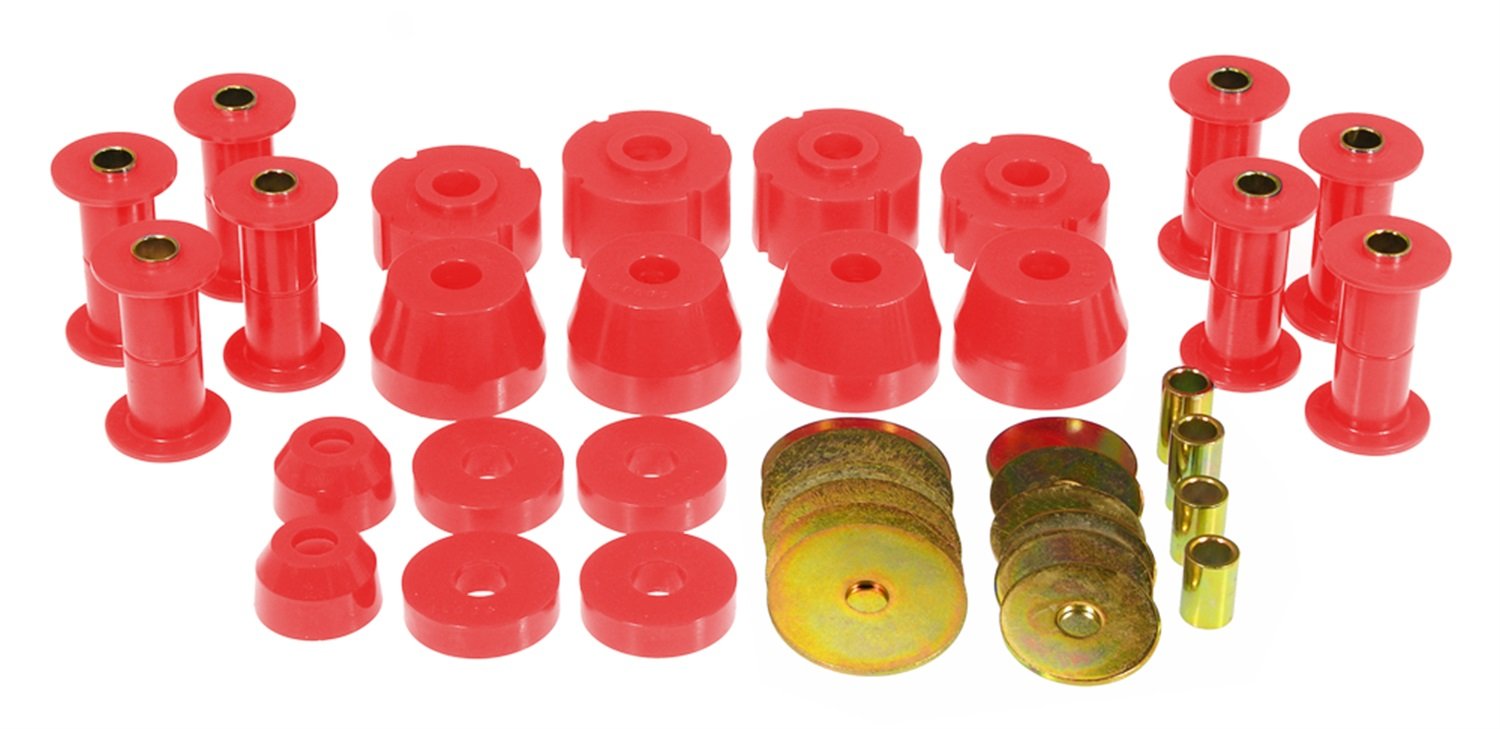 Prothane 4-2016 Red Total Suspension Bushing Kit - Complete Polyurethane Replacement Set for Smooth Ride & Enhanced Handling - Perfect for Off-Road, Racing & Daily Driving