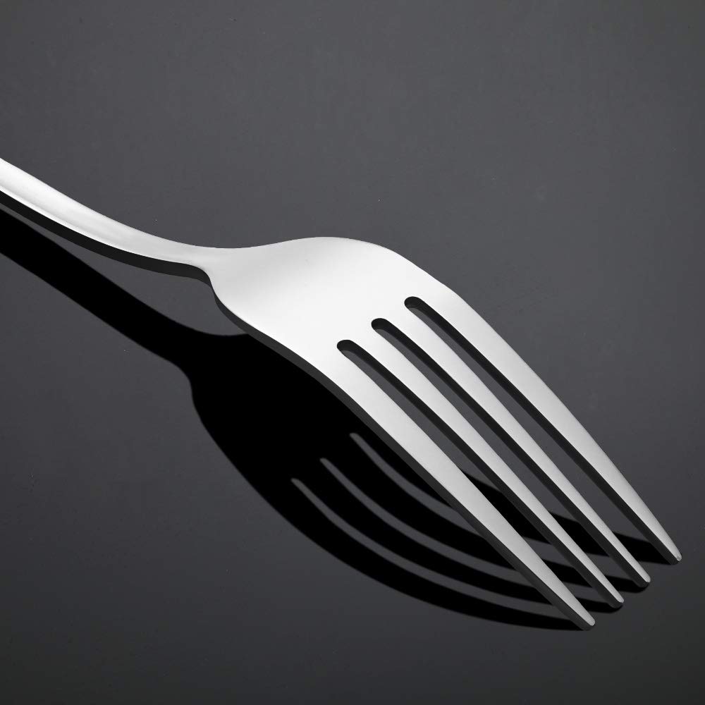 Premium 8-inch Stainless Steel Dinner Forks - Set of 24, Food Grade 18/10 Mirror Polished Silverware for Home, Kitchen, Party & Restaurant Use - Dishwasher Safe - Perfect for Formal Dining, Catering & Everyday Meals