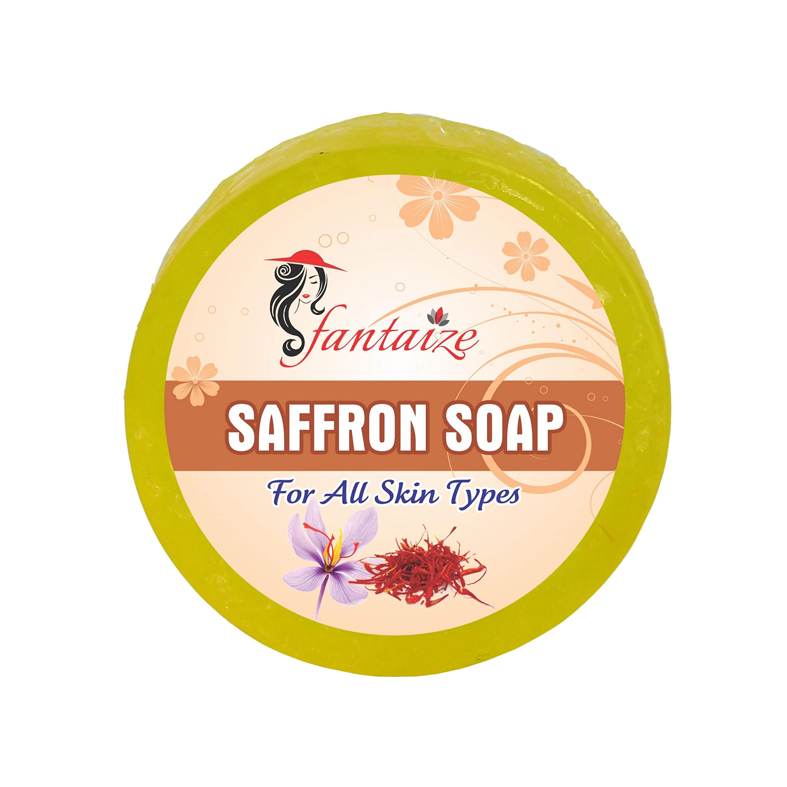 Fantaize Handmade Saffron Soap Bar - 100g Natural Skin Care for Glowing Complexion | Perfect for Spa Day, Gift Sets & Luxury Bath Time