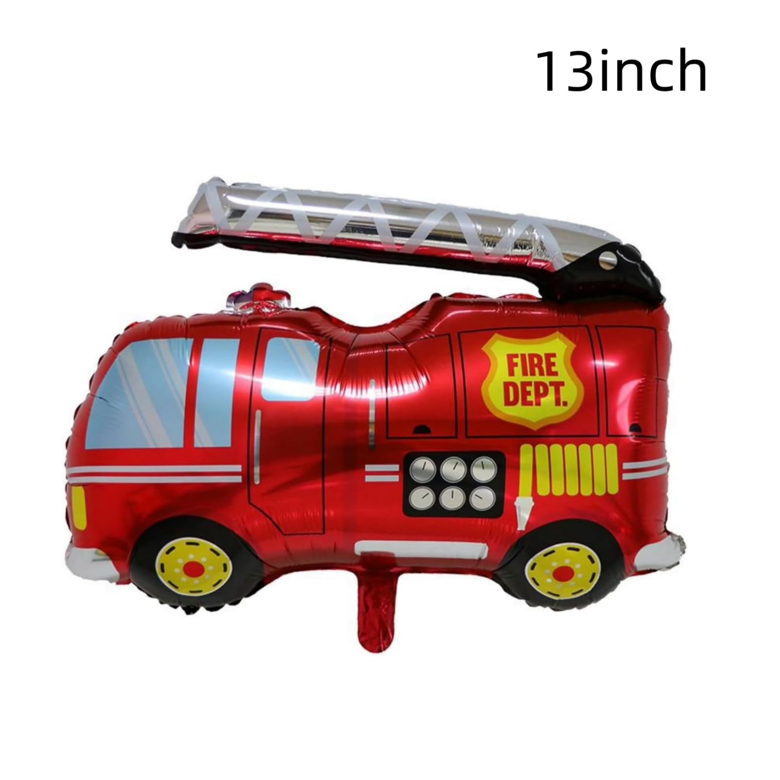 Fire Truck Balloon Number 3 Red - 40 Inch Large Foil Helium Balloon for Firefighter Birthday Party Decorations - Perfect for 3rd Birthday, Fireman Themed Parties & Emergency Services Celebrations
