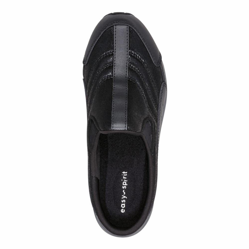 Easy Spirit Women's Ttime731 Black M - Comfortable Walking Shoes for Women, Lightweight Slip-On Sneakers for Work, Travel & Everyday Wear