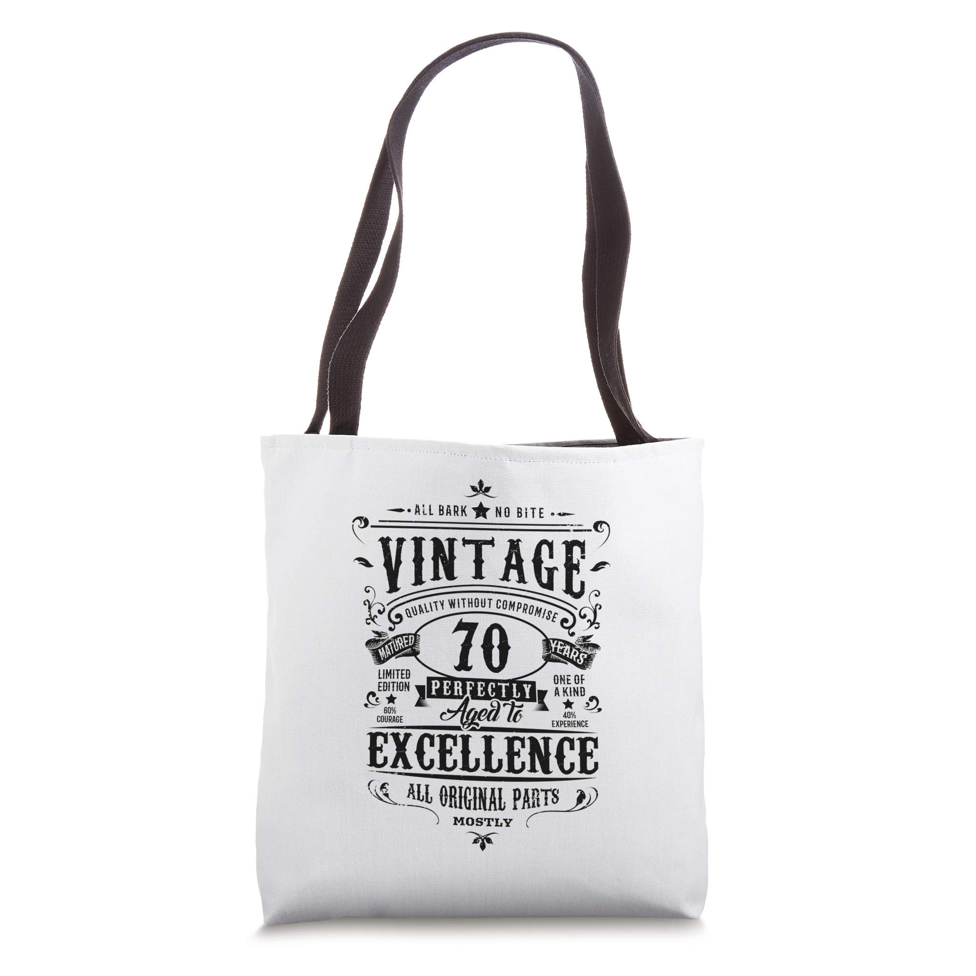 Vintage 1952 Retro 70th Birthday Gifts for Women - 70 Year Old Grandma Tote Bag for Shopping, Travel & Daily Use
