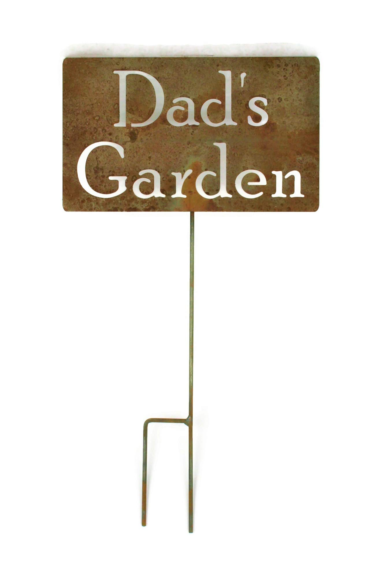 Personalized Family Name Metal Garden Stake - 20 to 33 Inches Tall (Dad's Garden Gift, Large 28