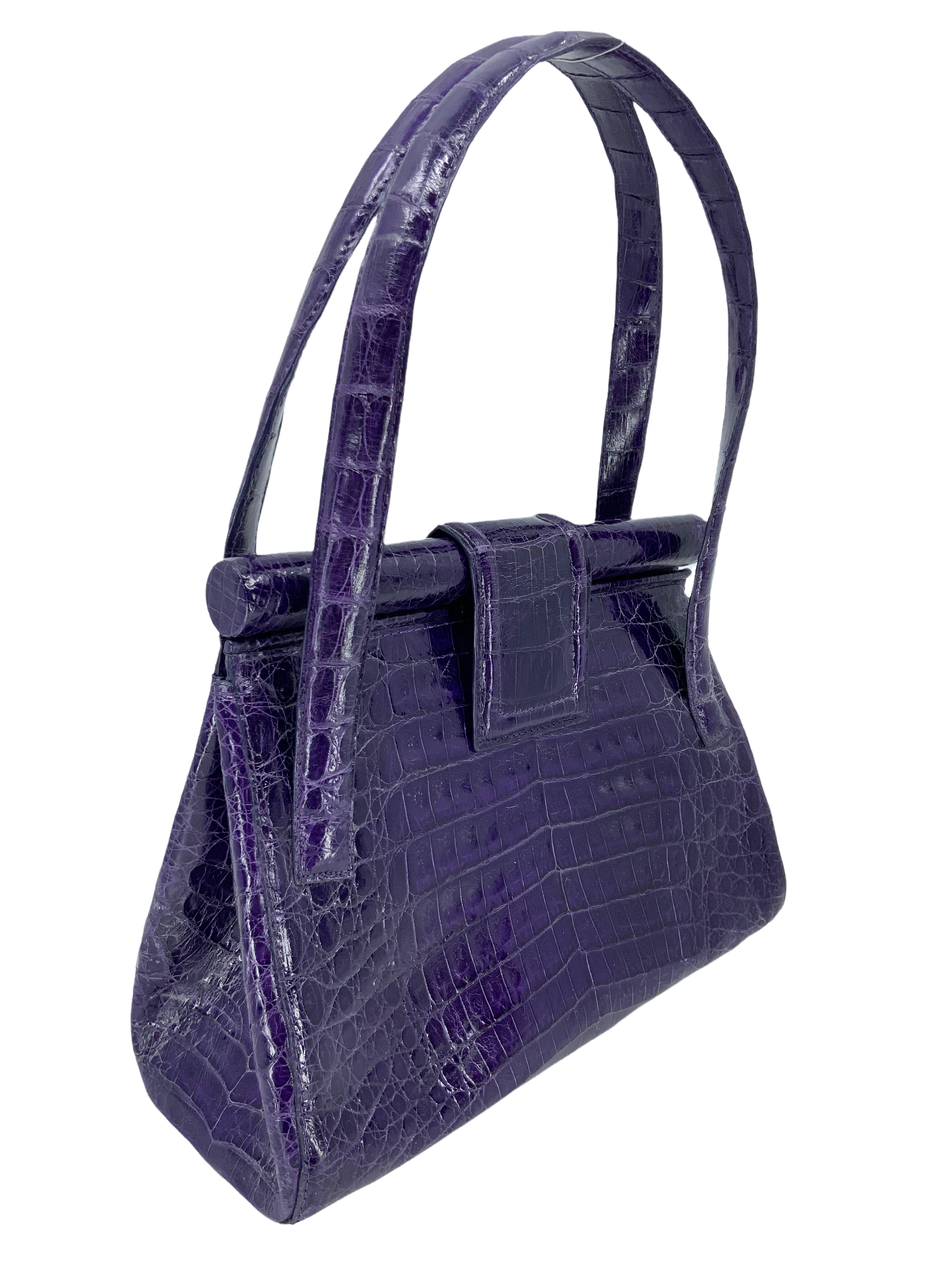 Nancy Gonzalez Genuine Crocodile Leather Top Handle Bag - Luxury Women's Handbag for Work, Parties & Special Occasions
