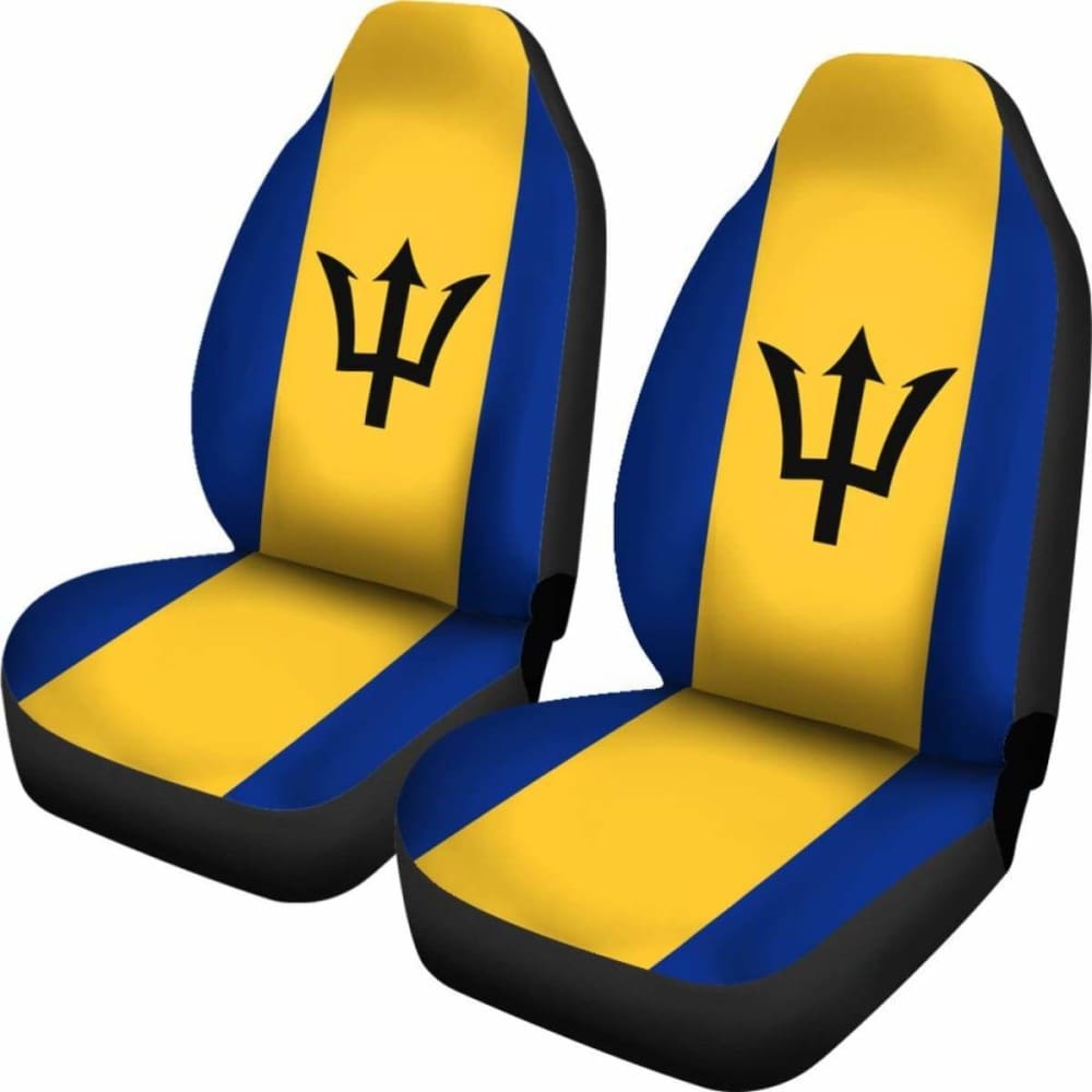 Barbados Flag Car Seat Covers - Universal Fit for Cars, Trucks & SUVs - Durable & Stylish Car Accessories for Patriotic Drivers - Perfect for Road Trips, National Holidays & Caribbean-Themed Events