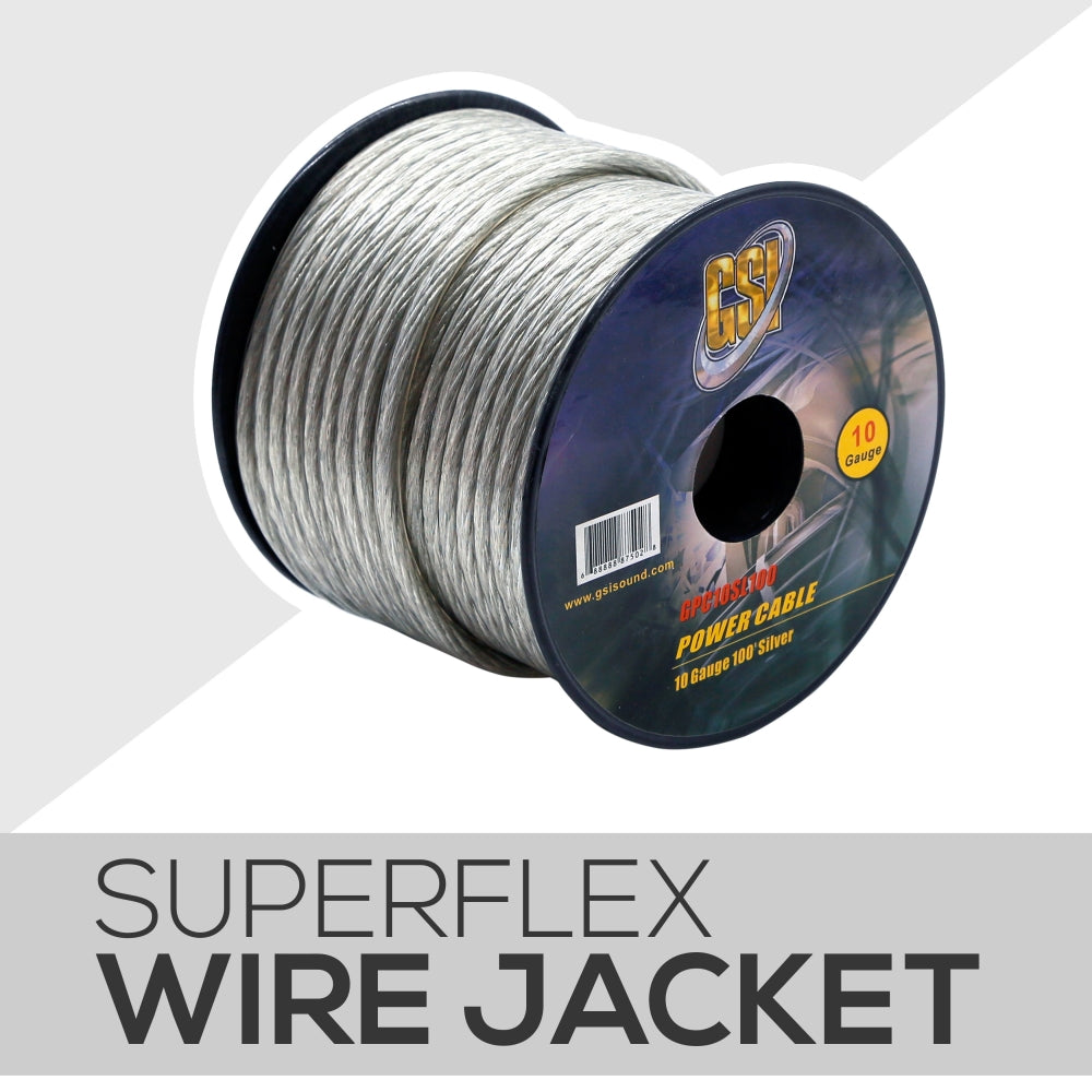10 Gauge Power Cable 100 Feet Silver - Heavy Duty Extension Cord for Home, RV, and Outdoor Use