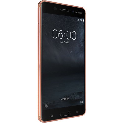 Nokia 6 64GB Unlocked Smartphone (Copper Color) - GSM Compatible for AT&T, T-Mobile | Durable Android Phone for Work, Travel & Everyday Use