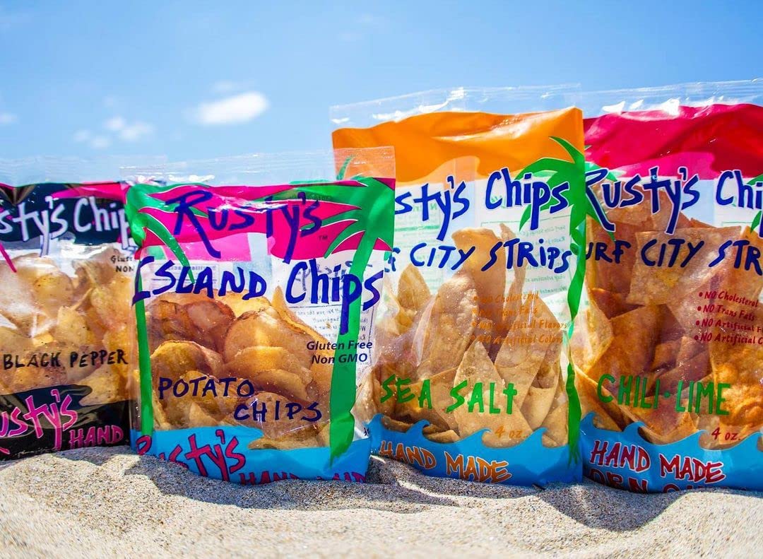 Crunchy & Healthy Rusty's Chips - Gluten Free, Non-GMO, Vegan Snacks with No Preservatives - Perfect for On-the-Go, Lunchboxes, and Healthy Snacking