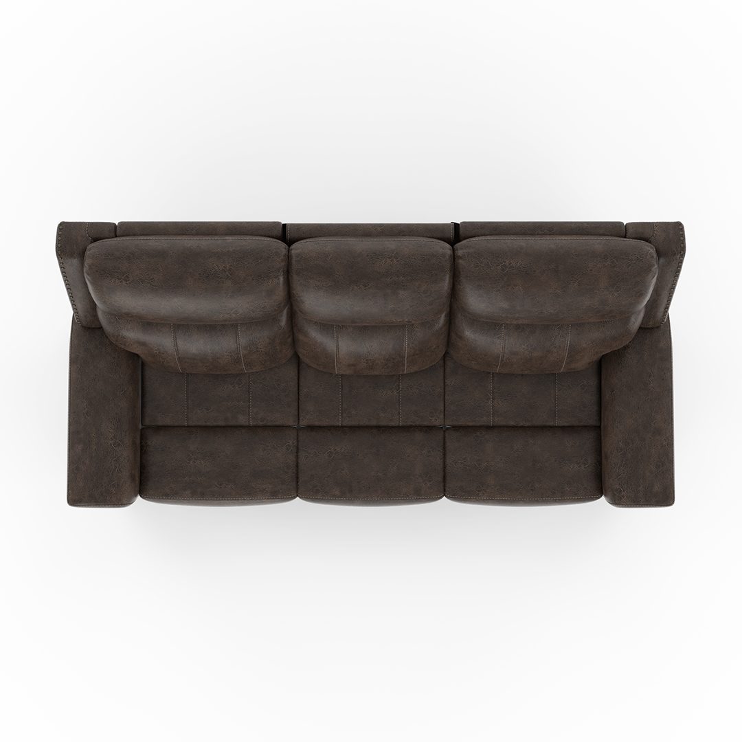 Quade Manual Reclining Sofa - Comfortable 3-Seater Recliner Couch with Adjustable Backrest for Living Room, Home Theater & Family Relaxation