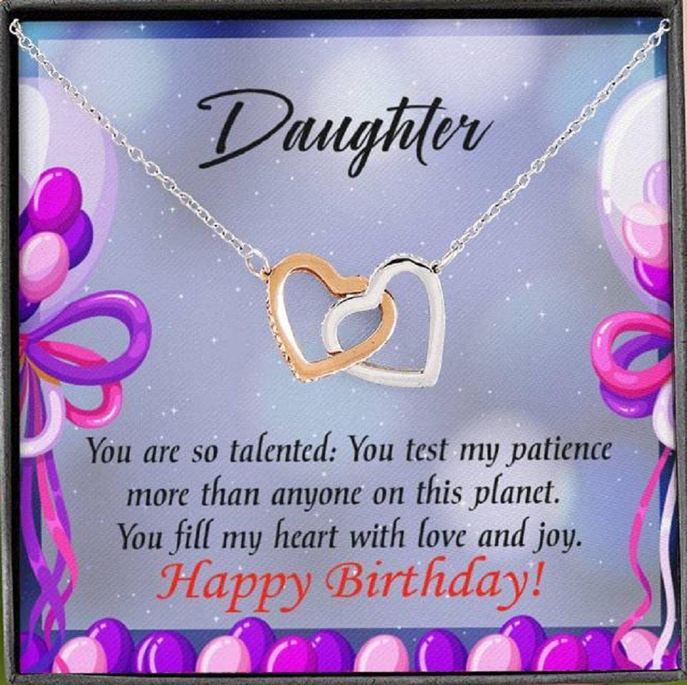 Beautiful Surgical Steel Daughter Necklace Gift - Inseparable Love Pendant for Birthday, Graduation & Special Occasions | Thoughtful Jewelry Present for Talented Daughters