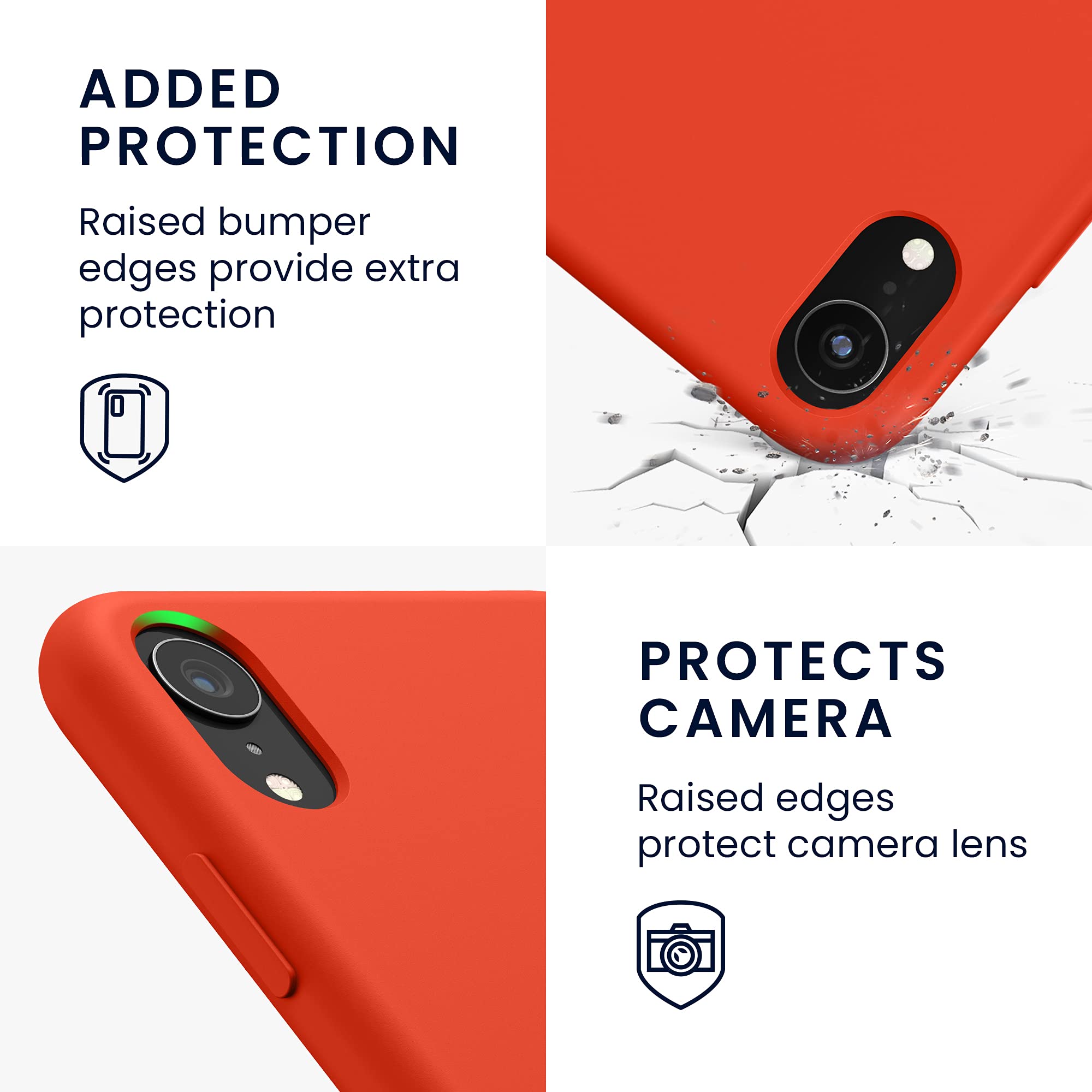 kwmobile TPU Silicone Case for Apple iPhone XR - Soft Protective Phone Cover in Tomato Red | Shockproof & Slim Design for Everyday Use & Travel