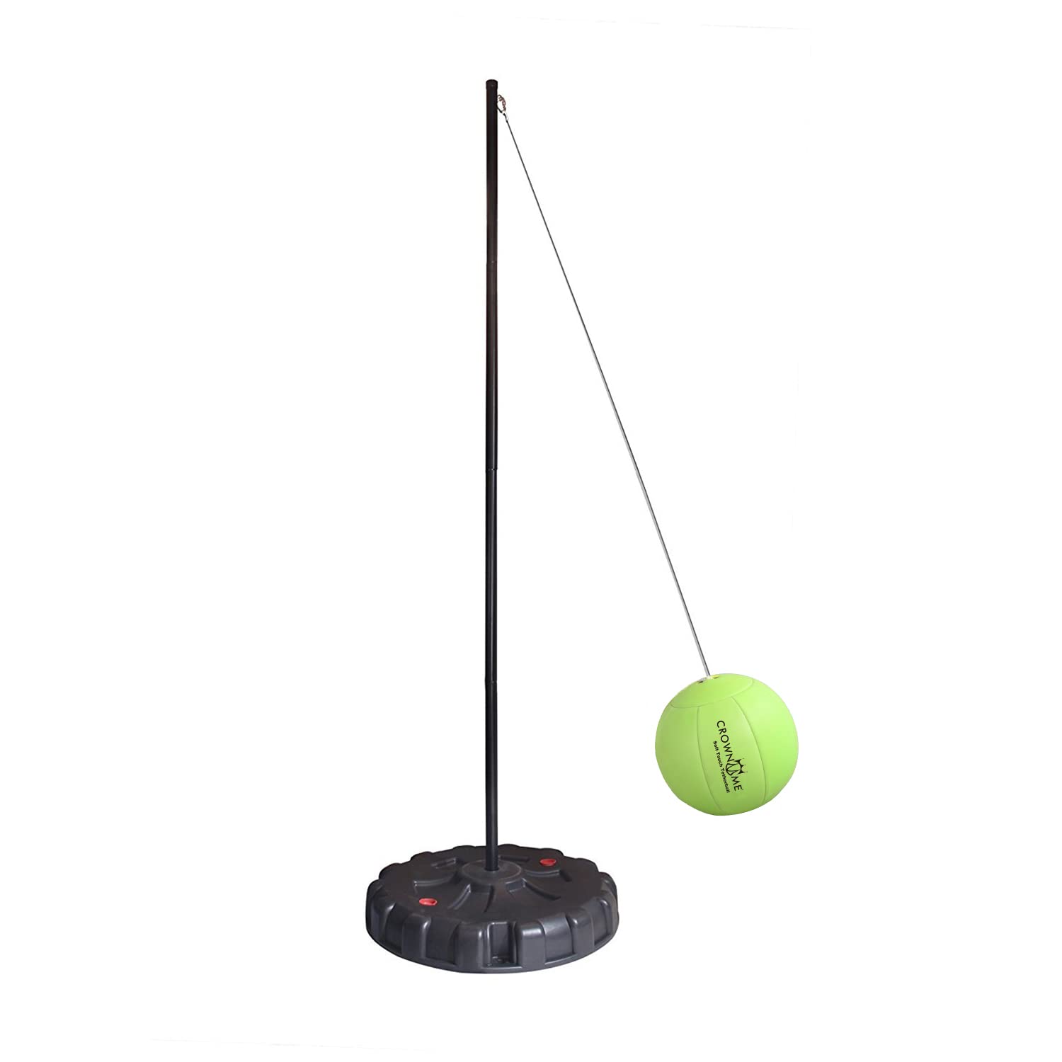 CROWN ME Tetherball Set with Ball, Rope & Carabiner Hoop - Outdoor Game for Backyard, Park & School Playground - Perfect for Kids & Family Fun Activities
