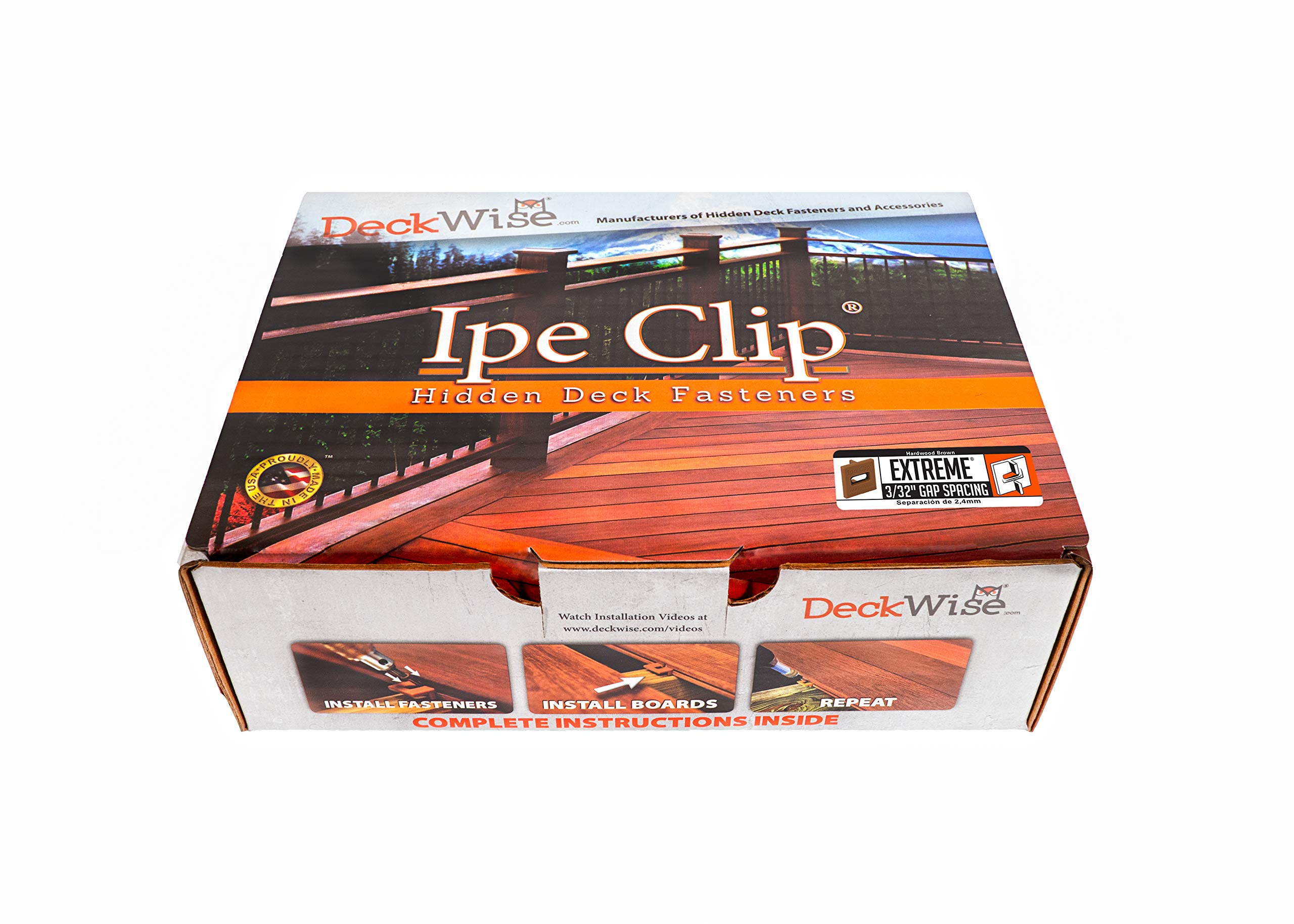 Ipe Clip Extreme Hidden Deck Fasteners - Brown, 3/32