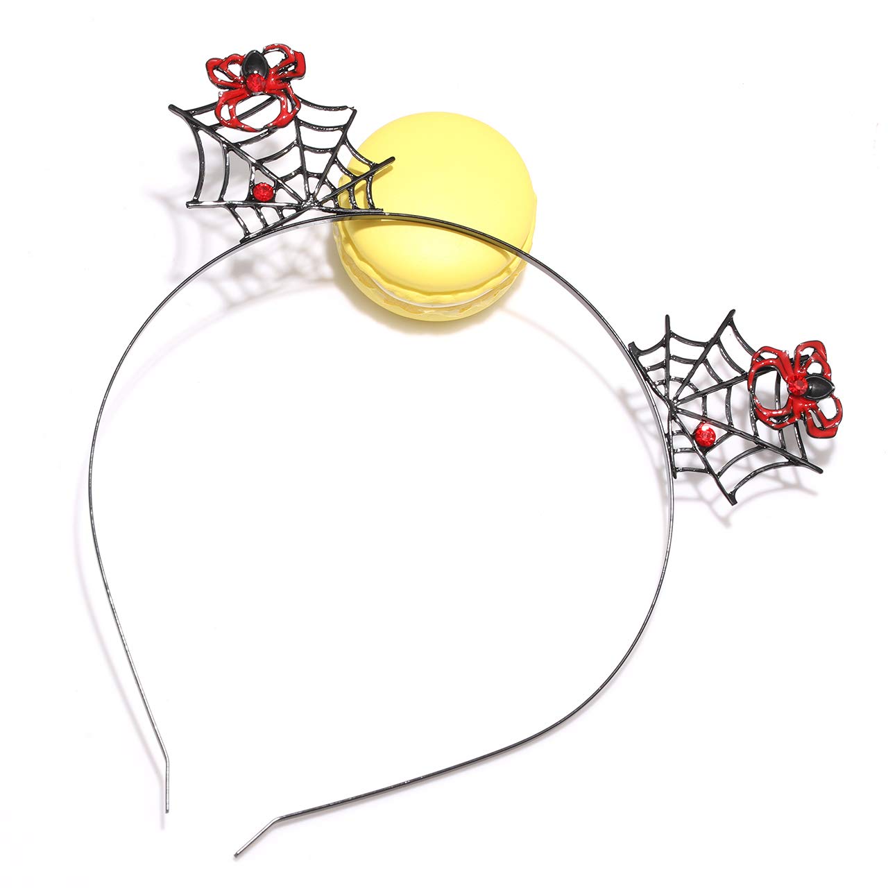 Sparkly Spider Web Halloween Headband with Rhinestones - Devil Horns & Skull Hair Hoop for Women - Perfect for Halloween Parties, Cosplay, and Costume Accessories