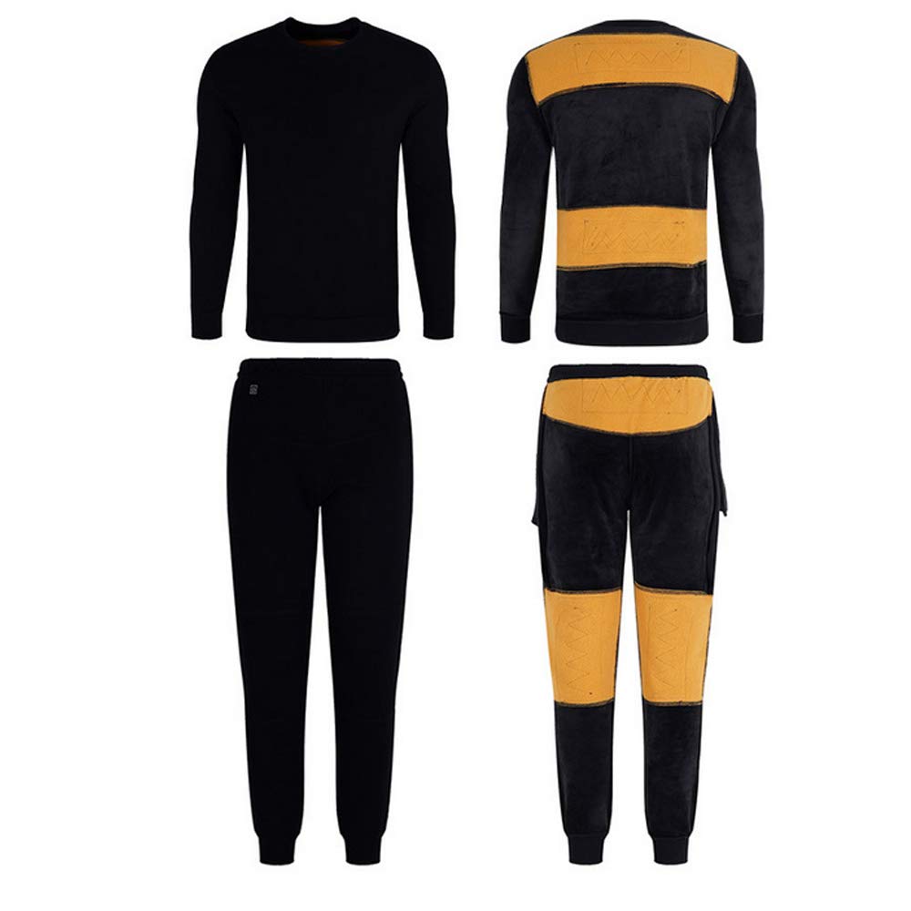 USB Electric Heated Thermal Underwear Set - Insulated Long Sleeve Shirt & Pants for Men/Women - Rechargeable Battery Powered Winter Wear (Battery Not Included) - Perfect for Skiing, Snowboarding & Outdoor Winter Activities