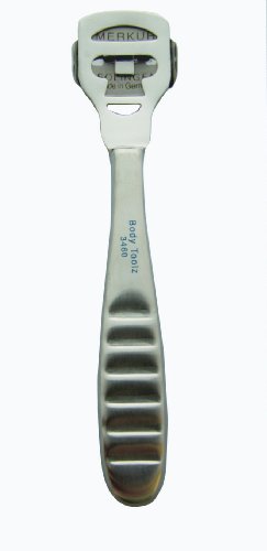 Professional Callus Shaver Stainless Steel Foot File with 10 Replacement Blades - Pedicure Tool for Dry Cracked Heels & Dead Skin Removal - Perfect for Home Spa, Salon, and Travel Use