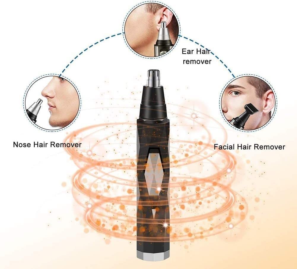 USB Rechargeable Nose & Ear Hair Trimmer for Men and Women - Eyebrow & Facial Hair Grooming Kit - Perfect for Travel, Home & Personal Care