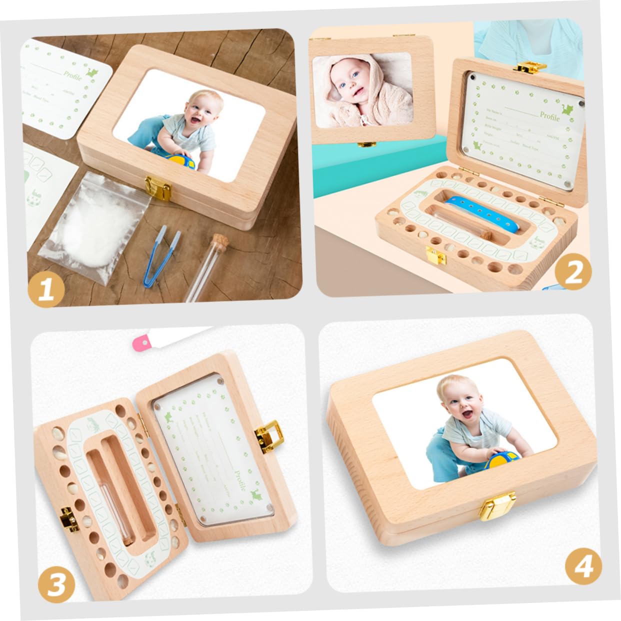 ULDIGI Wooden Tooth Fairy Box - Kids Tooth Storage Holder for Lost Teeth, Keepsake Organizer for Baby Teeth Collection - Perfect for Tooth Fairy Gifts & Childhood Memories