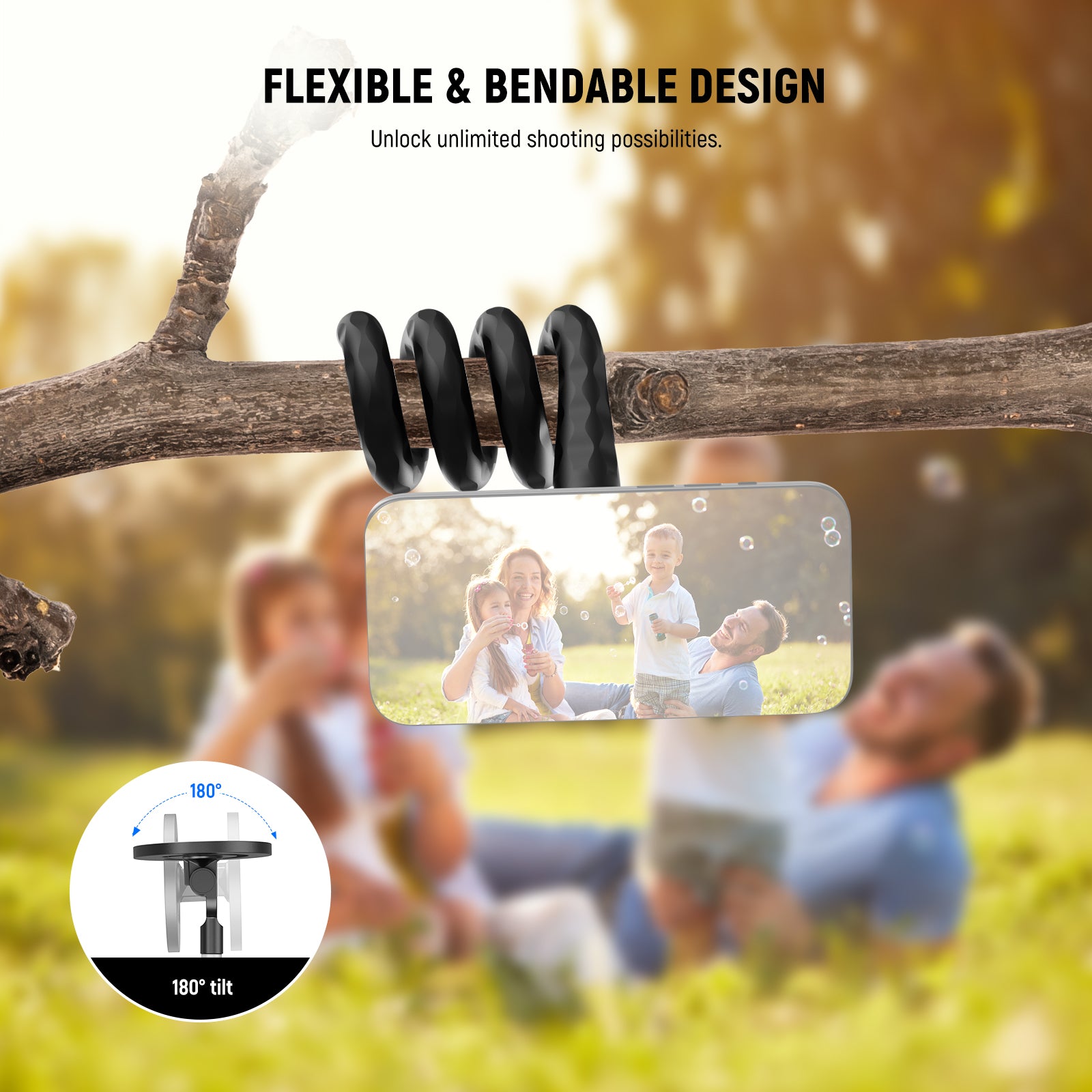 NEEWER GP 19 Flexible Phone Mount Holder - Adjustable Gooseneck Clip Stand for iPhone, Samsung, Smartphones - Perfect for Vlogging, Live Streaming, Video Calls & Hands-Free Viewing