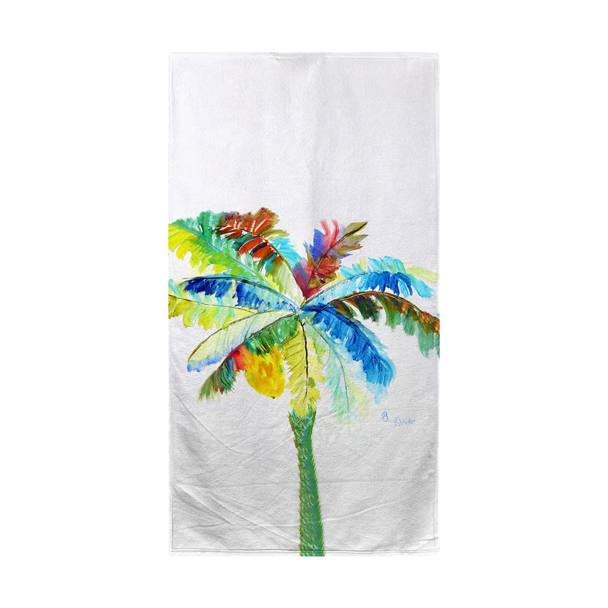 Betsy Drake Big Palm Beach Towel - Extra Large Beach Towel, Soft & Absorbent, Quick Dry, Lightweight - Perfect for Pool, Beach, Yoga & Picnics