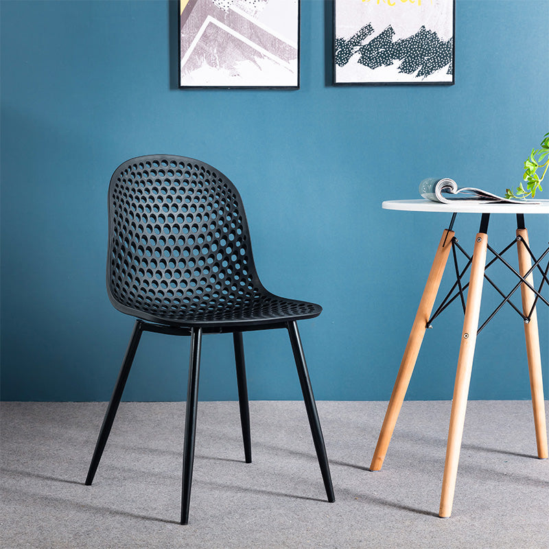 GEOFFREY Modern Dining Chair in Black - Stylish & Comfortable Seat for Kitchen, Dining Room, or Office