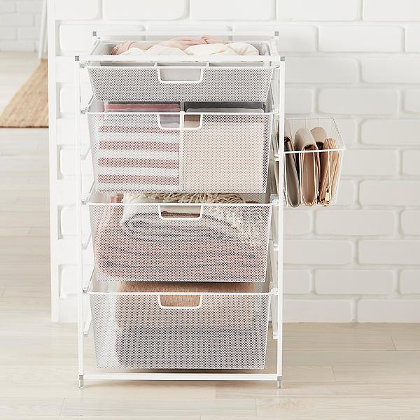 Elfa Medium 7 Runner Mesh Drawer Organizer Bundle - 45cm Wide x 54cm Deep - Perfect for Closet Storage, Kitchen Organization & Office Supplies