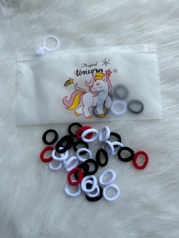 CHRONEX 12PCS Colorful Ponytail Hair Ties - Soft Elastic Hair Bands for Women & Girls, Small Rubber Bands for Hair Extensions, Ponytail Holders, Hair Clips & Hair Claws - Perfect for School, Work, Gym & Everyday Styling