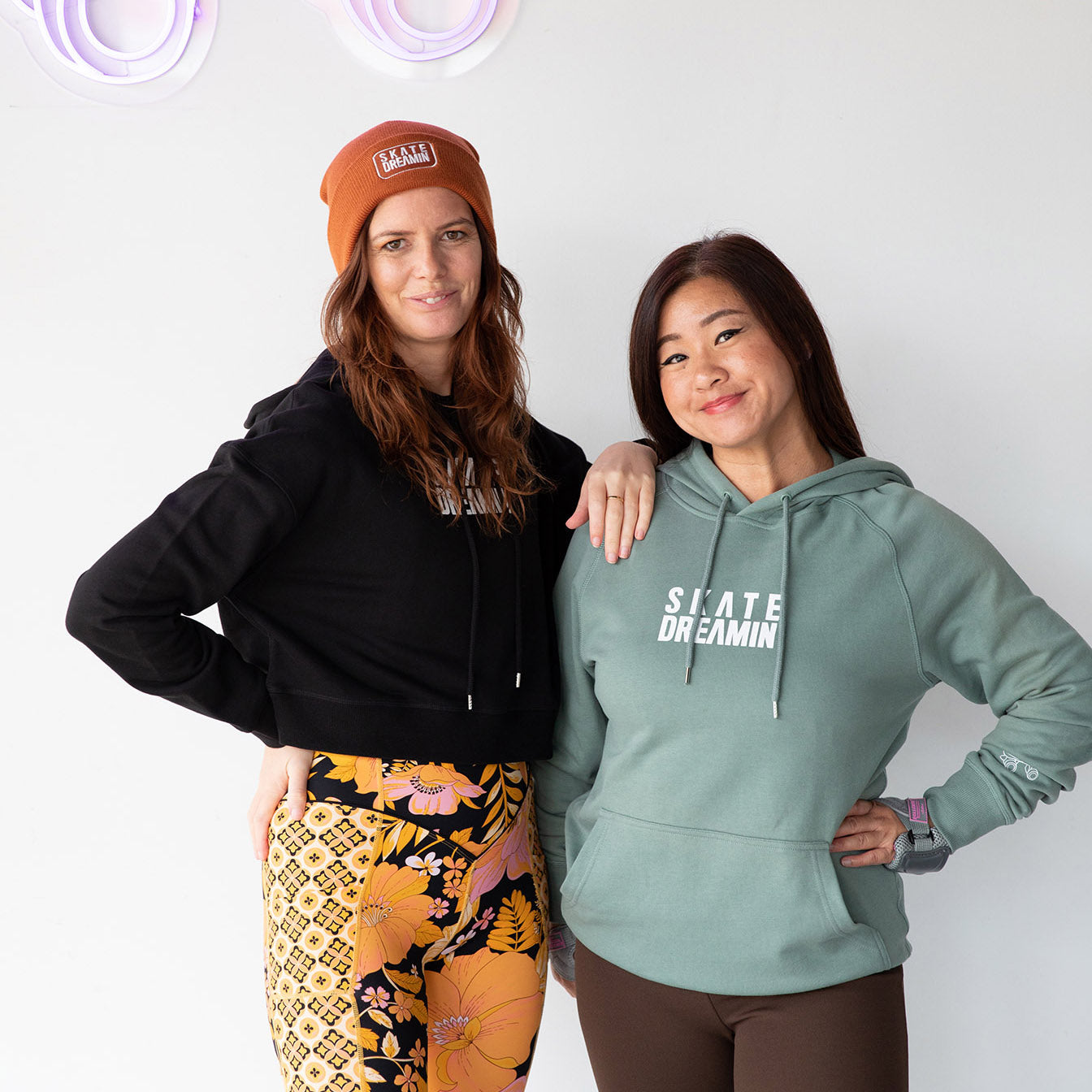 RollerFit Skate Dreamin' Hoodie - Olive Green Skateboarding Sweatshirt for Men & Women - Perfect for Skate Parks, Street Style & Casual Wear
