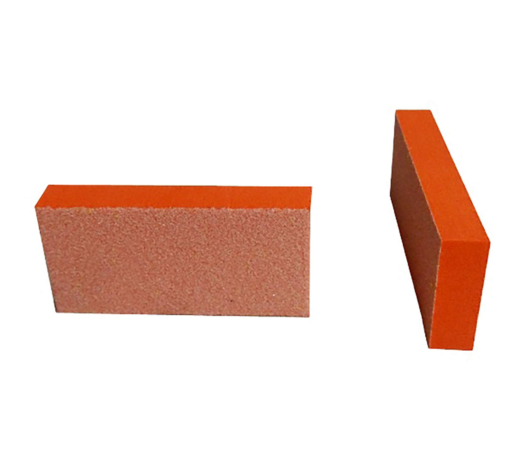 PrettyClaw | 25pc Mini Disposable Nail Buffer Blocks - 80/80 Grit Buffing & Sanding Nail Files - 2 Sided Orange/White for Professional Manicure & Nail Care - Perfect for Home, Salon & Travel Use