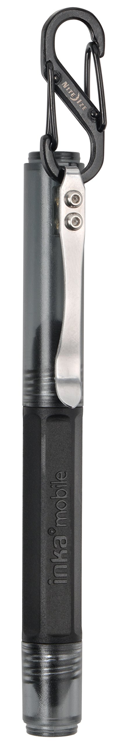 Nite Ize Inka Mobile Clip Stylus Pen - Black Retractable Stylus for Touchscreens - Perfect for iPad, iPhone, Samsung Tablets & Smartphones - Retail Packaging