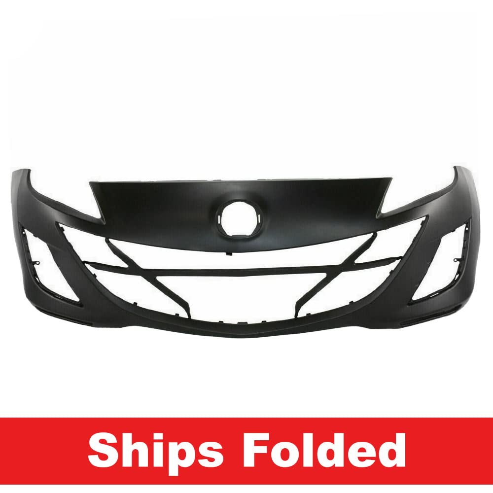 Primed Front Bumper Cover for 2010-2011 Mazda 3 2.0L | OEM Fit MA1000223 BCW850031JBB | Perfect for Replacement & Auto Body Repair