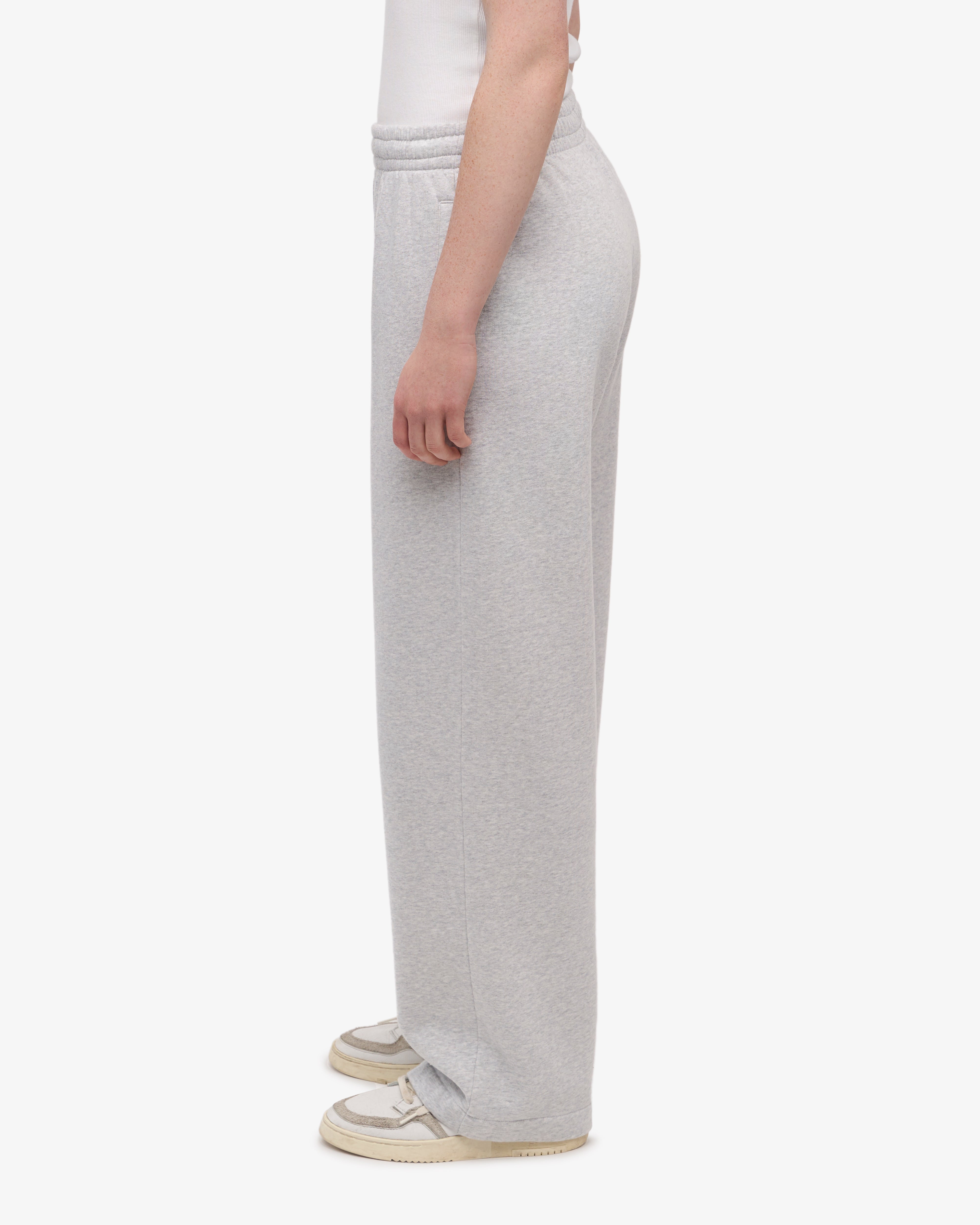 Organic Straight Leg Sweatpants for Women - Soft Snow Melange Joggers | Lounge, Yoga & Casual Wear