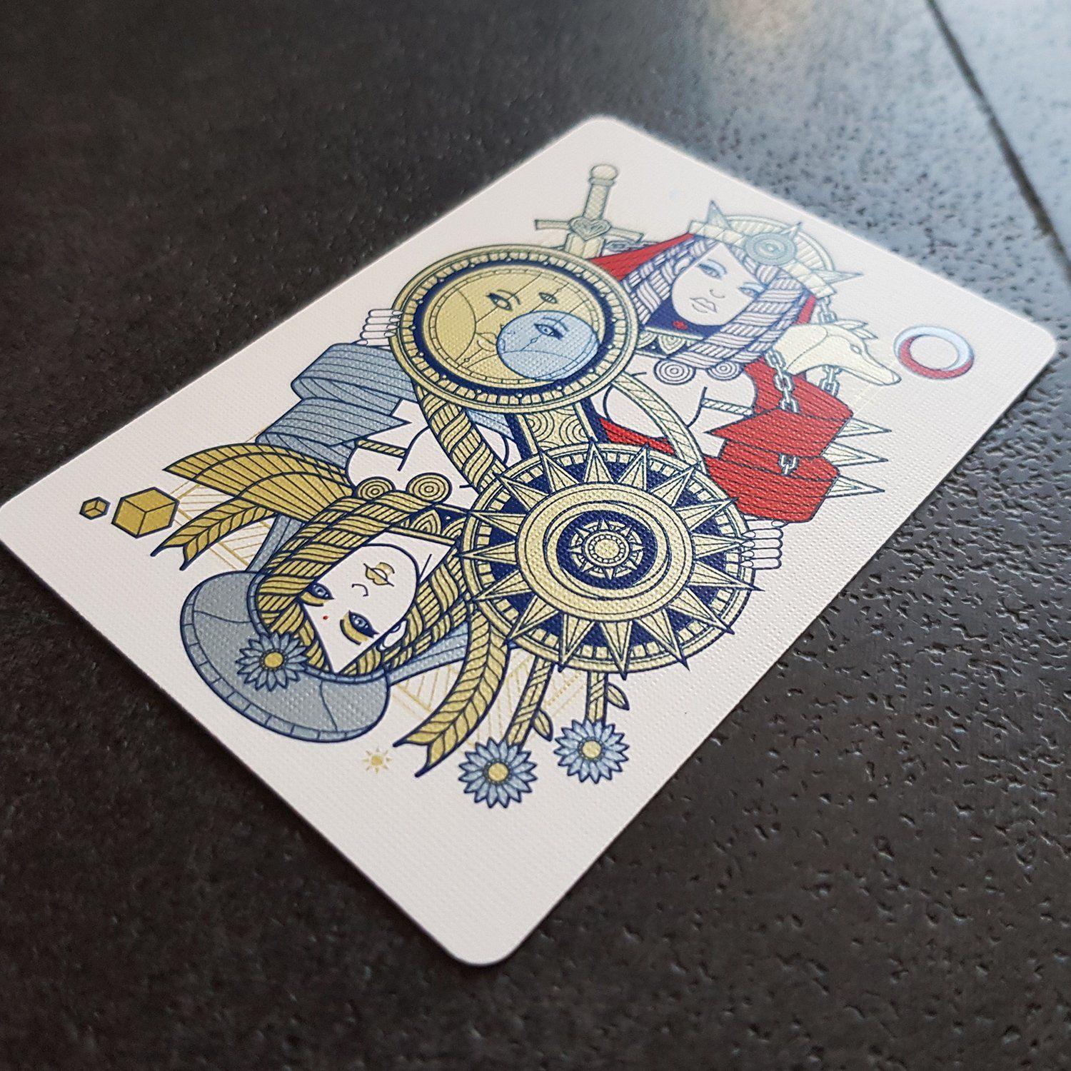 Premium Pantheon Azure Playing Cards - Elegant Blue Deck for Poker, Magic Tricks & Cardistry | Perfect for Game Nights, Professional Performances & Collectors
