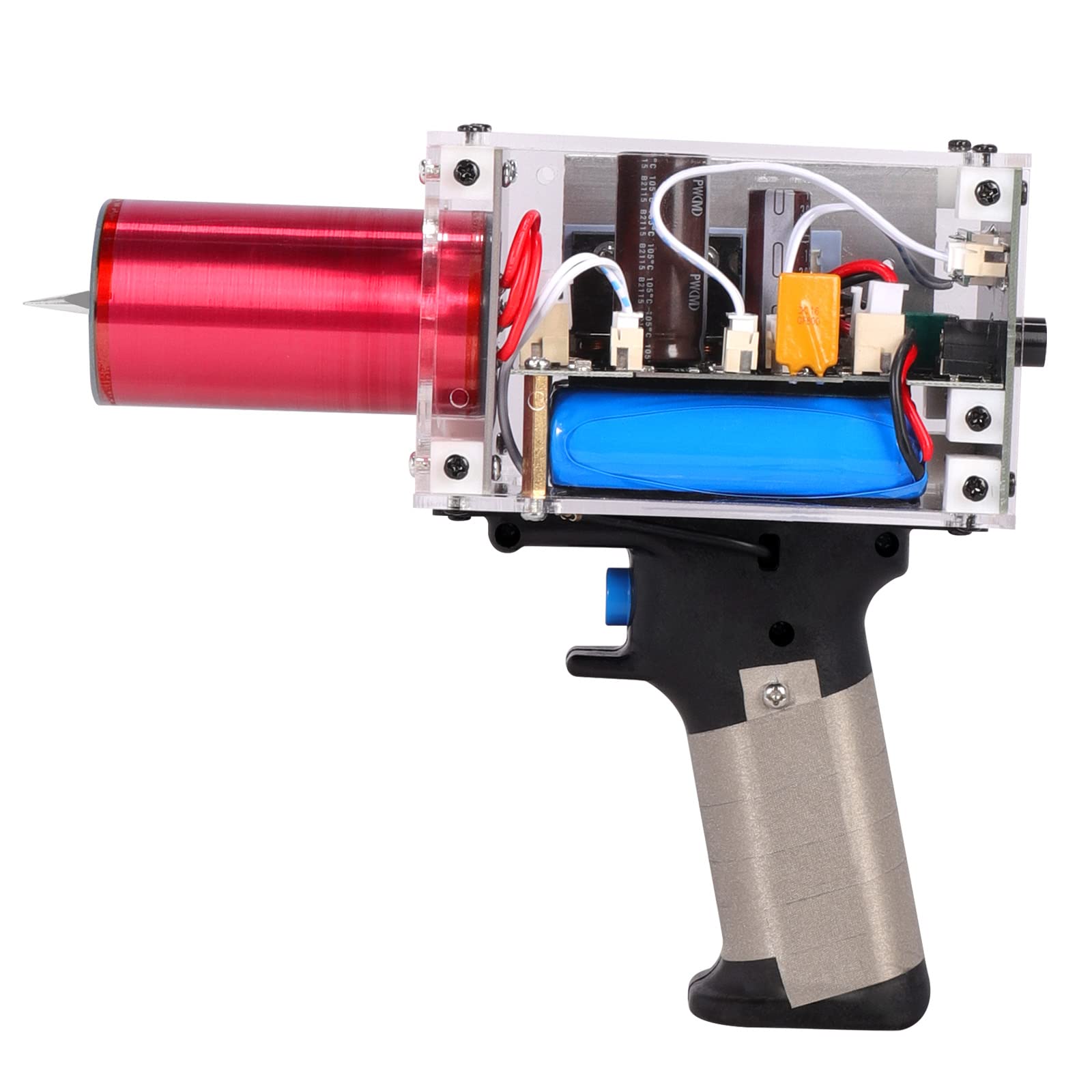 Portable Tesla Coil Gun - Handheld Mini Arc Generator with Electronic Trigger | DIY Artificial Lightning Maker for Science Experiments & Educational Demonstrations | Perfect for STEM Projects, Classroom Demonstrations & Science Enthusiasts
