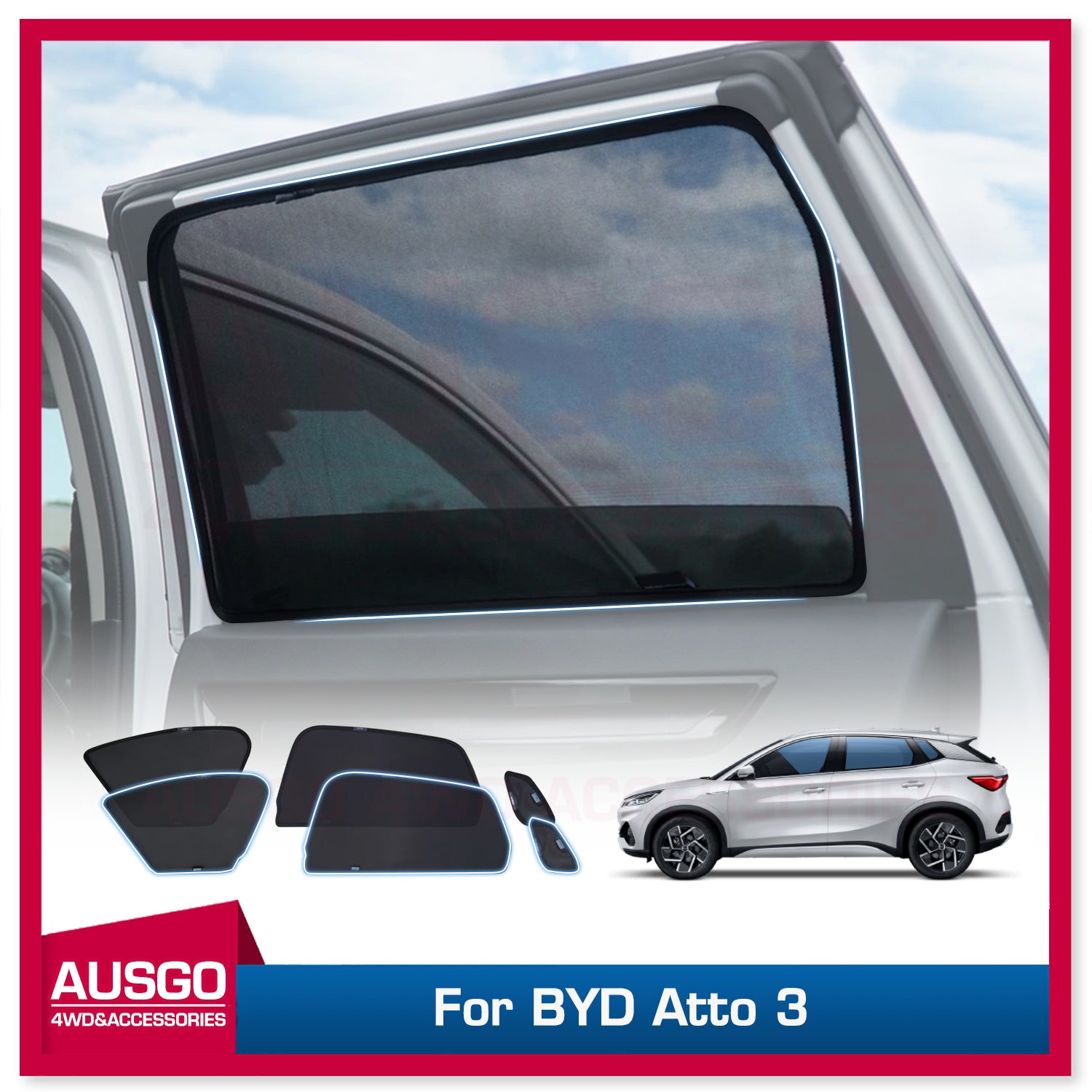 BYD ATTO 3 2022+ Magnetic Car Window Sun Shade - UV Protection & Heat Blocking for Driver and Passenger Side - Perfect for Summer Driving, Road Trips, and Parking in Direct Sunlight