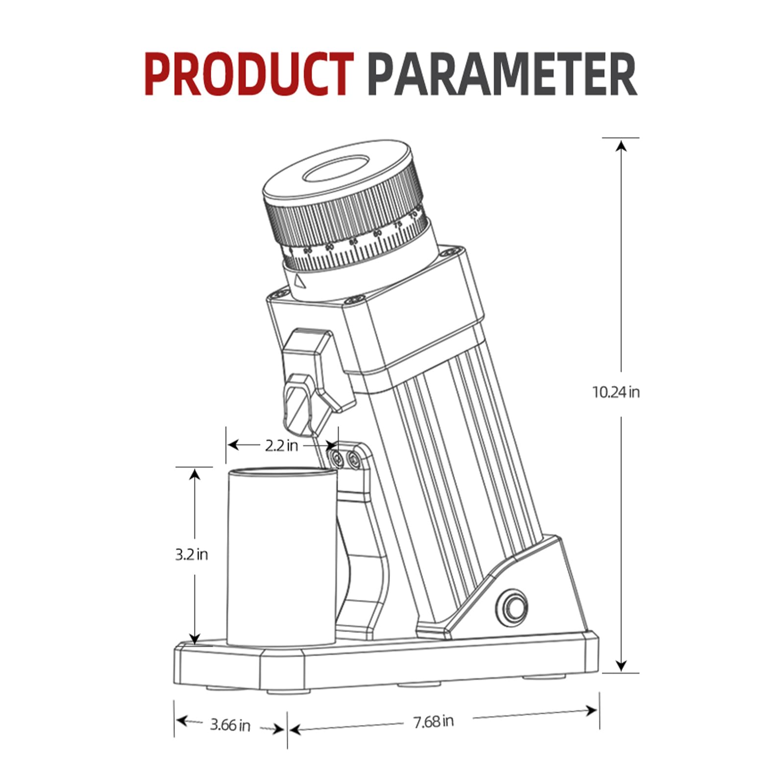 STARSEEKER E55 Electric Coffee Grinder - 55mm Conical Burr, 60 Grind Settings for Espresso, Drip Coffee, French Press & Cold Brew, Single Dose Design, Aluminum Housing (Silver) - Perfect for Home Baristas & Coffee Enthusiasts