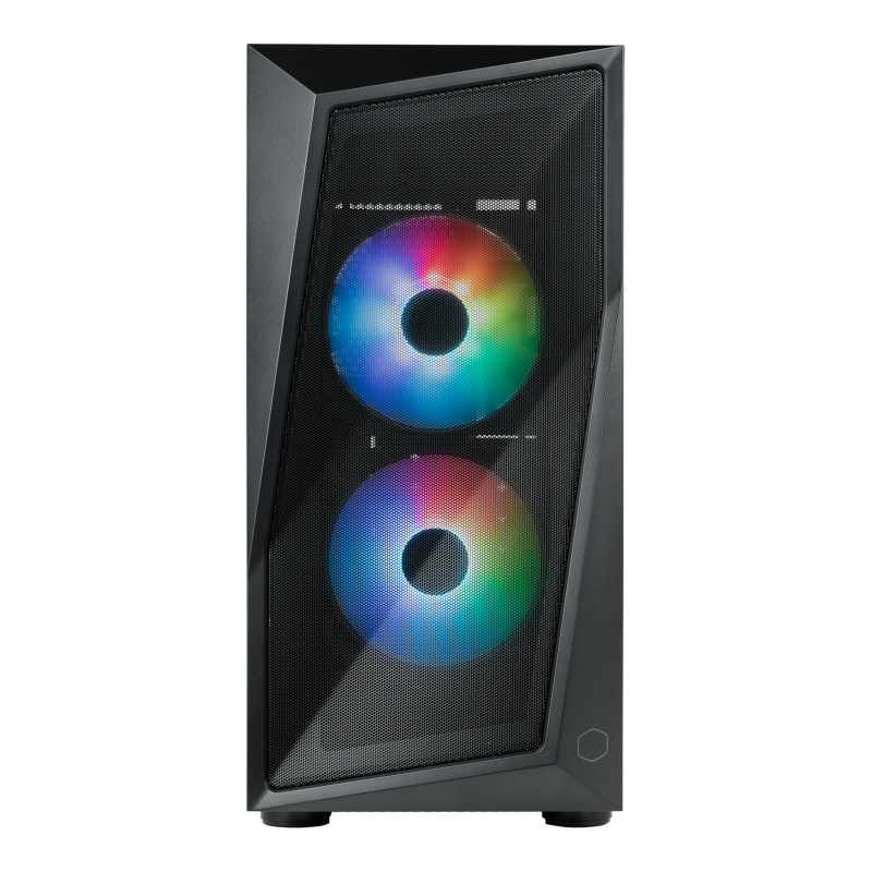 Cooler Master CP320 KGNN S01 CM CMP320 Mesh ARGB Mid Tower ATX Case with 3 RGB Fans - High Airflow Gaming PC Case for Custom Builds & Streaming Setups