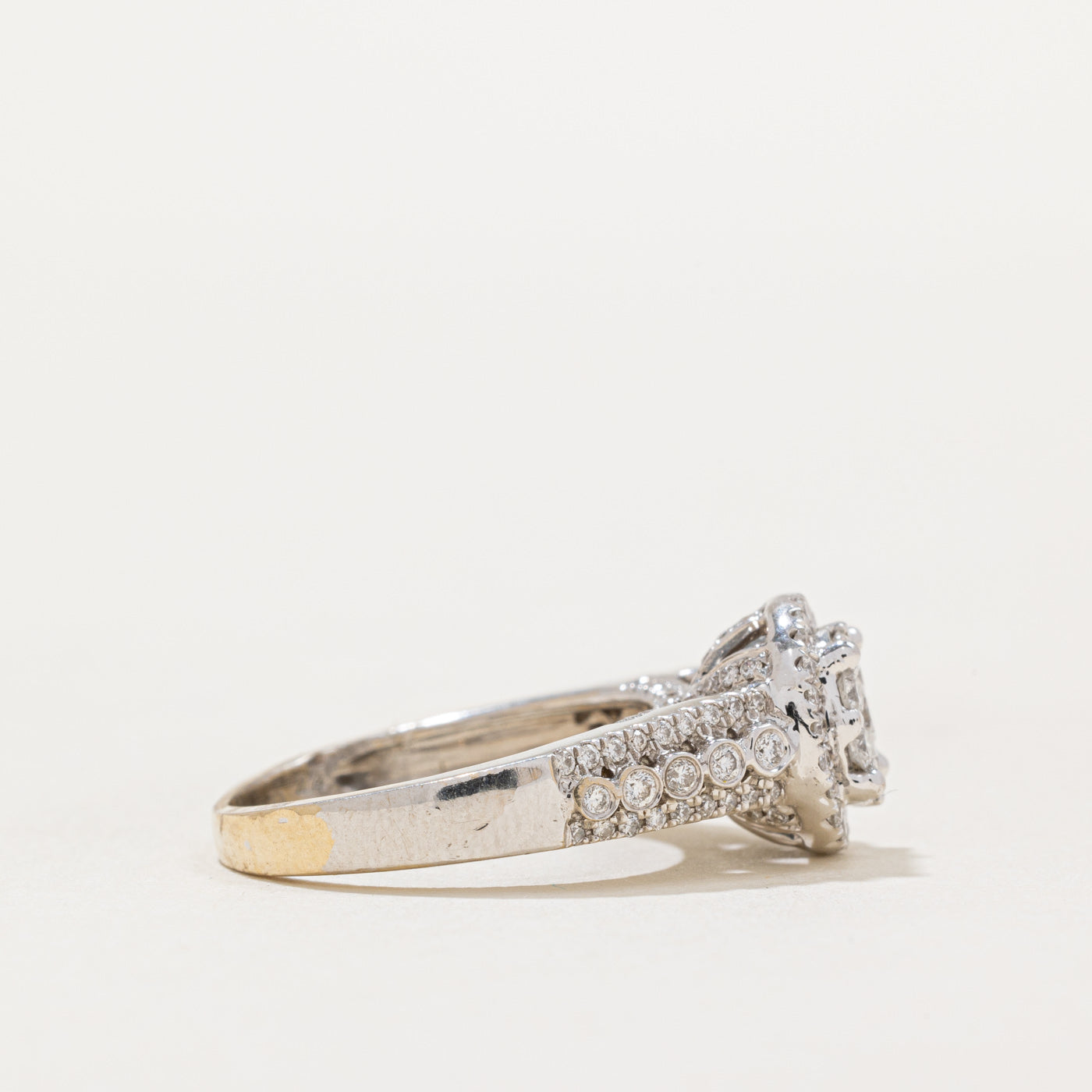 0.80ctw Diamond Cluster Engagement Ring for Women - Size 5.25 | Sparkling Wedding & Proposal Jewelry Gift | Perfect for Anniversaries, Valentine's Day & Special Occasions