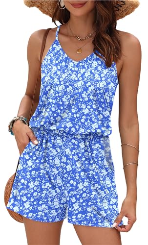 Floral Blue White