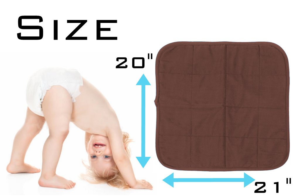 **Premium Baby Changing Pad - Ultra Absorbent & Reusable Diaper Changing Mat - Portable Waterproof Toddler Changing Liner (Brown, Single Pack) for Nursery, Travel & On-the-Go Diaper Changes**