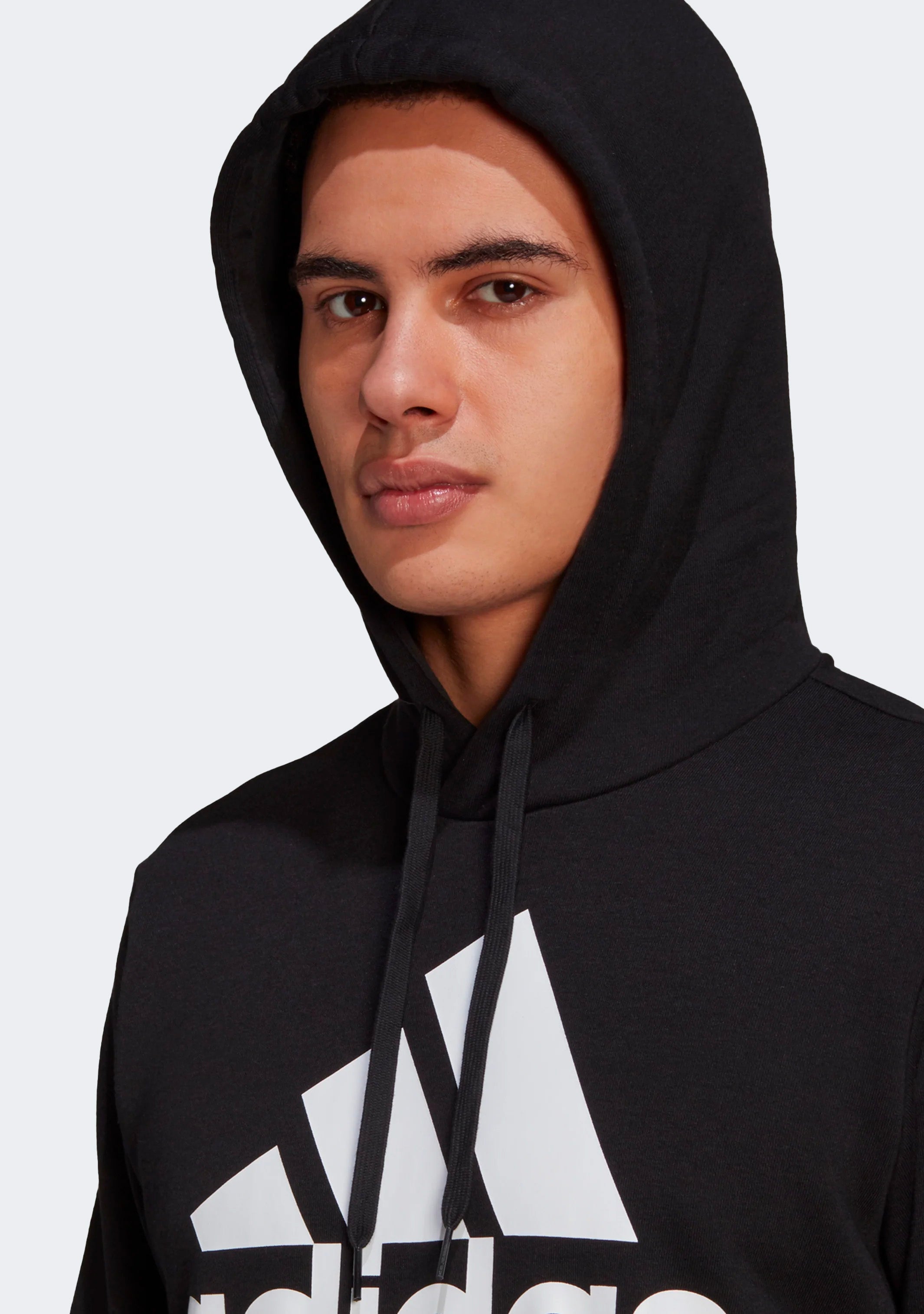 Adidas Men's Essentials Big Logo Fleece Hoodie - Warm Casual Pullover Sweatshirt for Gym, Running & Streetwear Fashion