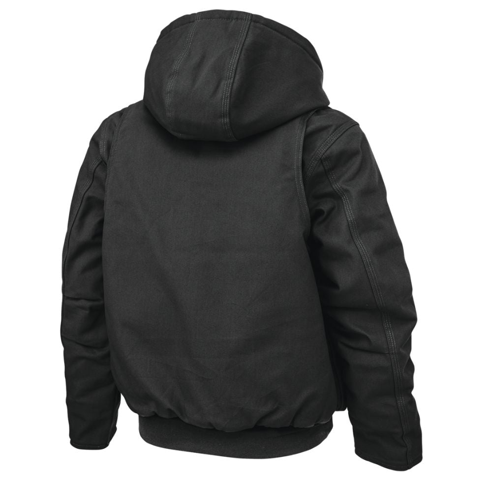 Tough Duck Women's Duck Work Bomber Jacket WJ32 - Durable Black Waterproof Jacket for Outdoor Work & Winter Activities
