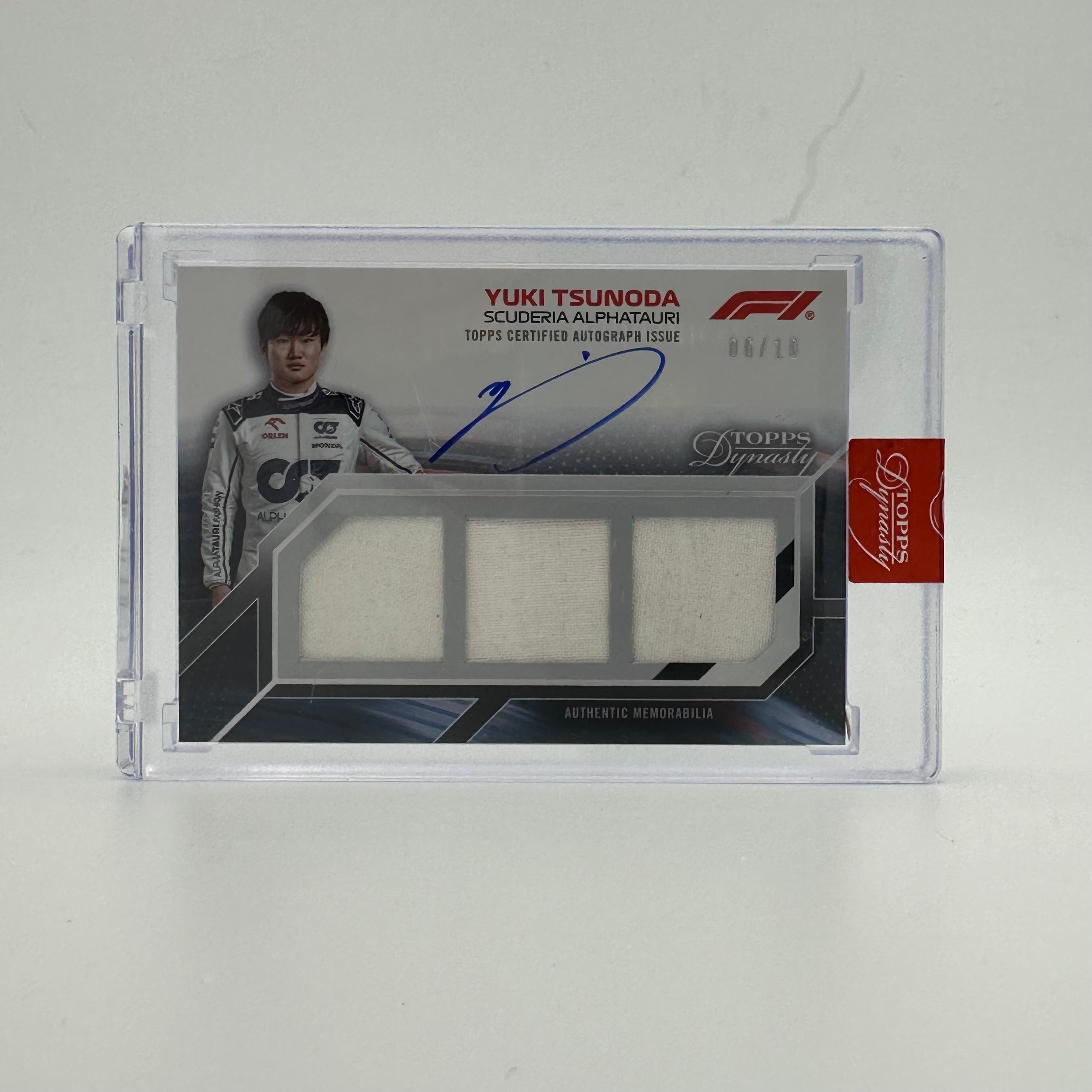 2023 Topps Dynasty Triple Relic Card #SDTRA YTII - Yuki Tsunoda 06/10 Silver - Limited Edition Baseball Memorabilia for Collectors & Sports Fans