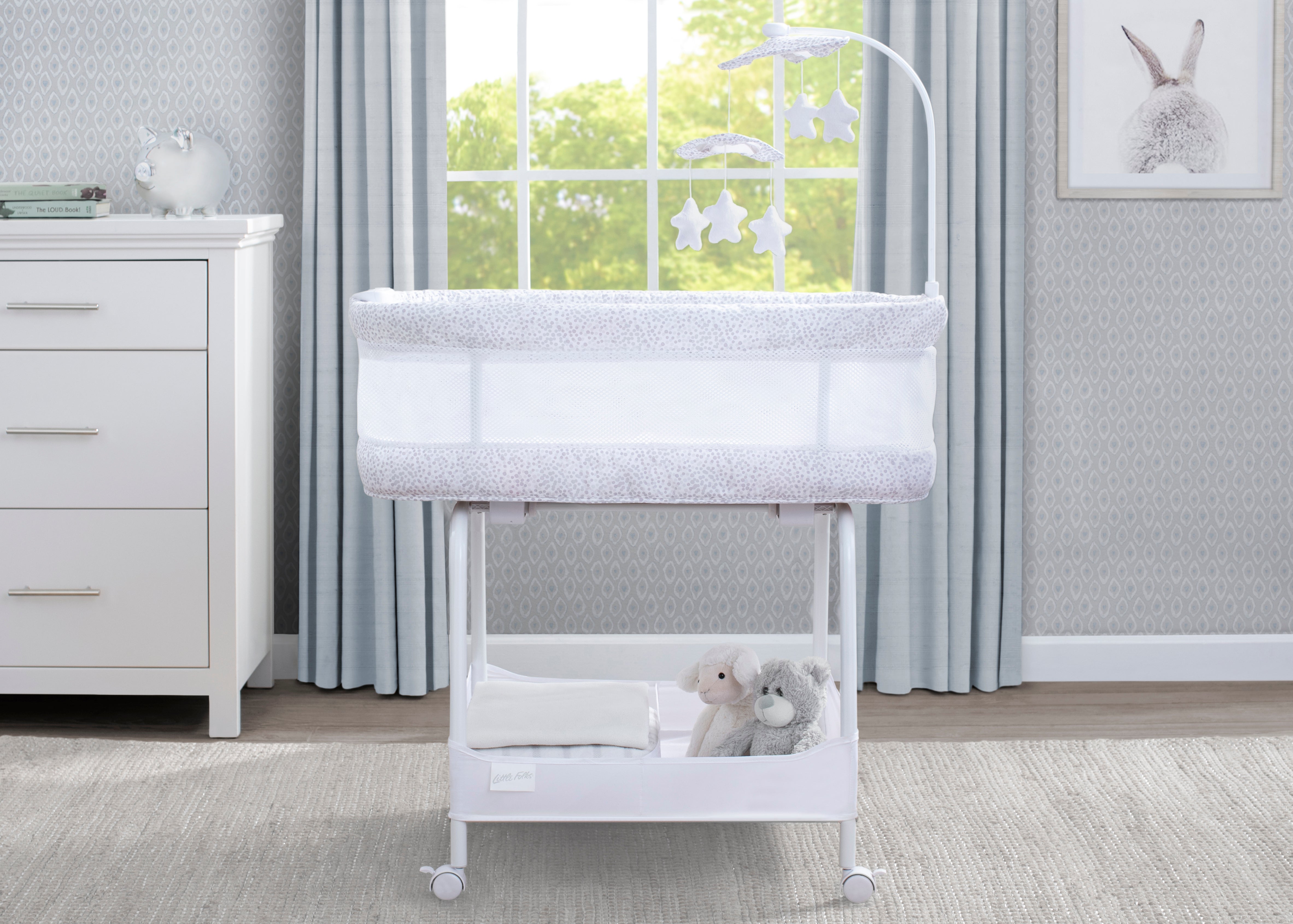 SmartSleep Auto Glide Bluetooth Bassinet for Babies - Soothing Motion & Sound Machine for Nursery, Bedroom & Travel Use