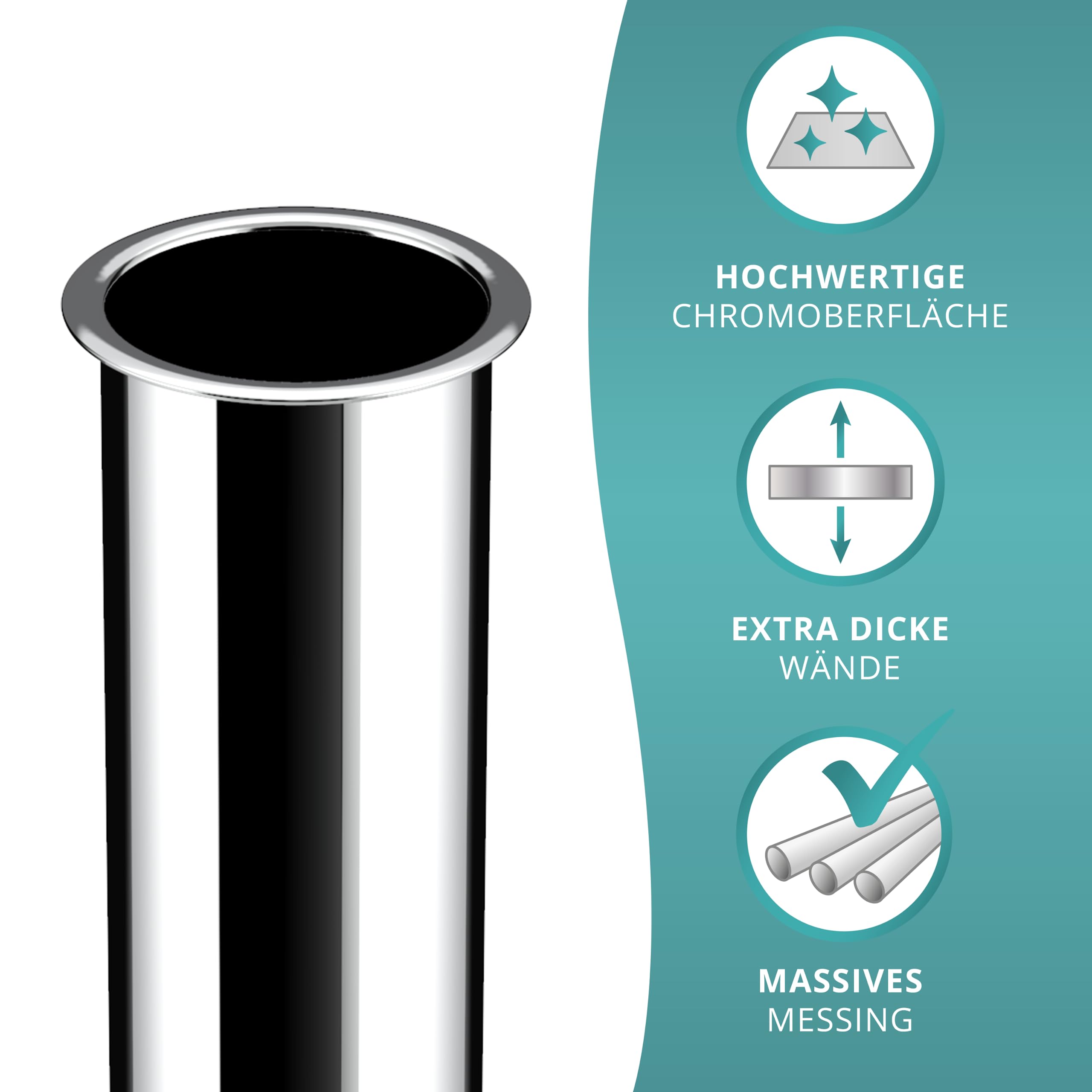 Engelbach® Universal Extension Tube for Siphon 400mm Extra Long - 1 1/4 Inch x 32mm Extension Pipe for Design Siphon, Tube Siphon, Cup Siphon - Perfect for Kitchen, Bathroom & Plumbing Upgrades